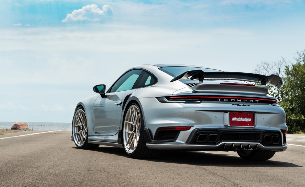 TECHART 992 Turbo S | GT Silver | on HRE S101SC | Satin White Gold