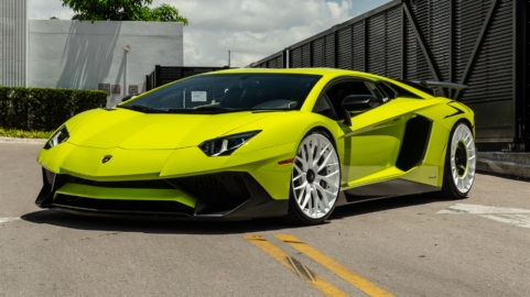 Lamborghini Aventador SV | Verde Scandal | on ANRKY AN20 + AN20 AEROSport | Gloss White