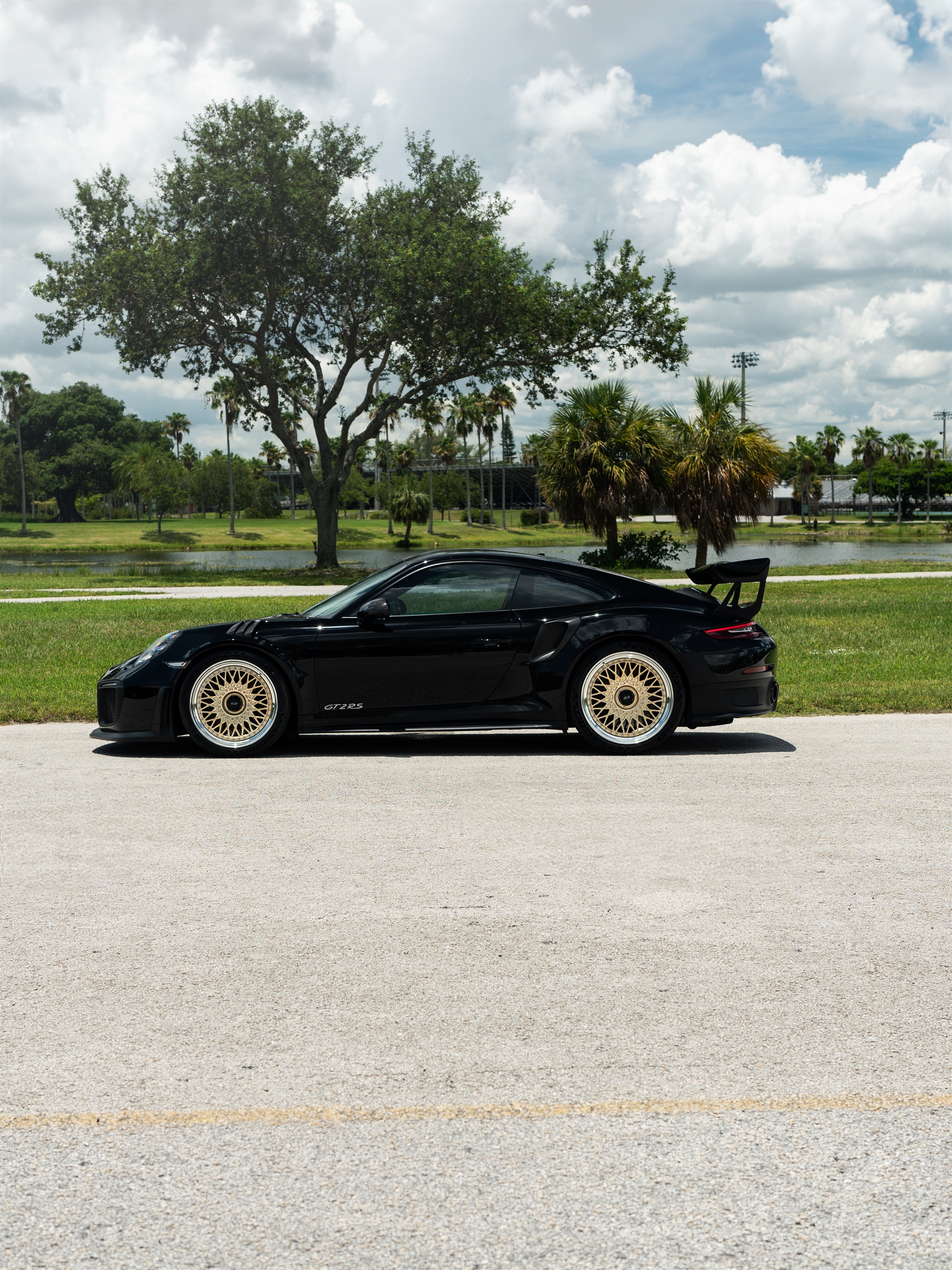 Porsche 991 GT2 RS | Black | On HRE 501 FMR | Frozen Polished Gold            
