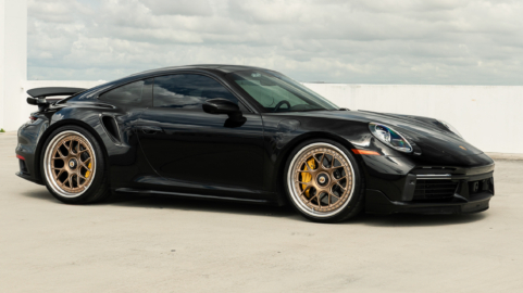 Porsche 992 Turbo S | Black | on ANRKY JDX-314 | Satin Mirror Polished Champagne