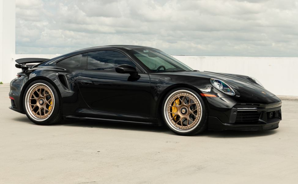 Porsche 992 Turbo S | Black | on ANRKY JDX-314 | Satin Mirror Polished Champagne