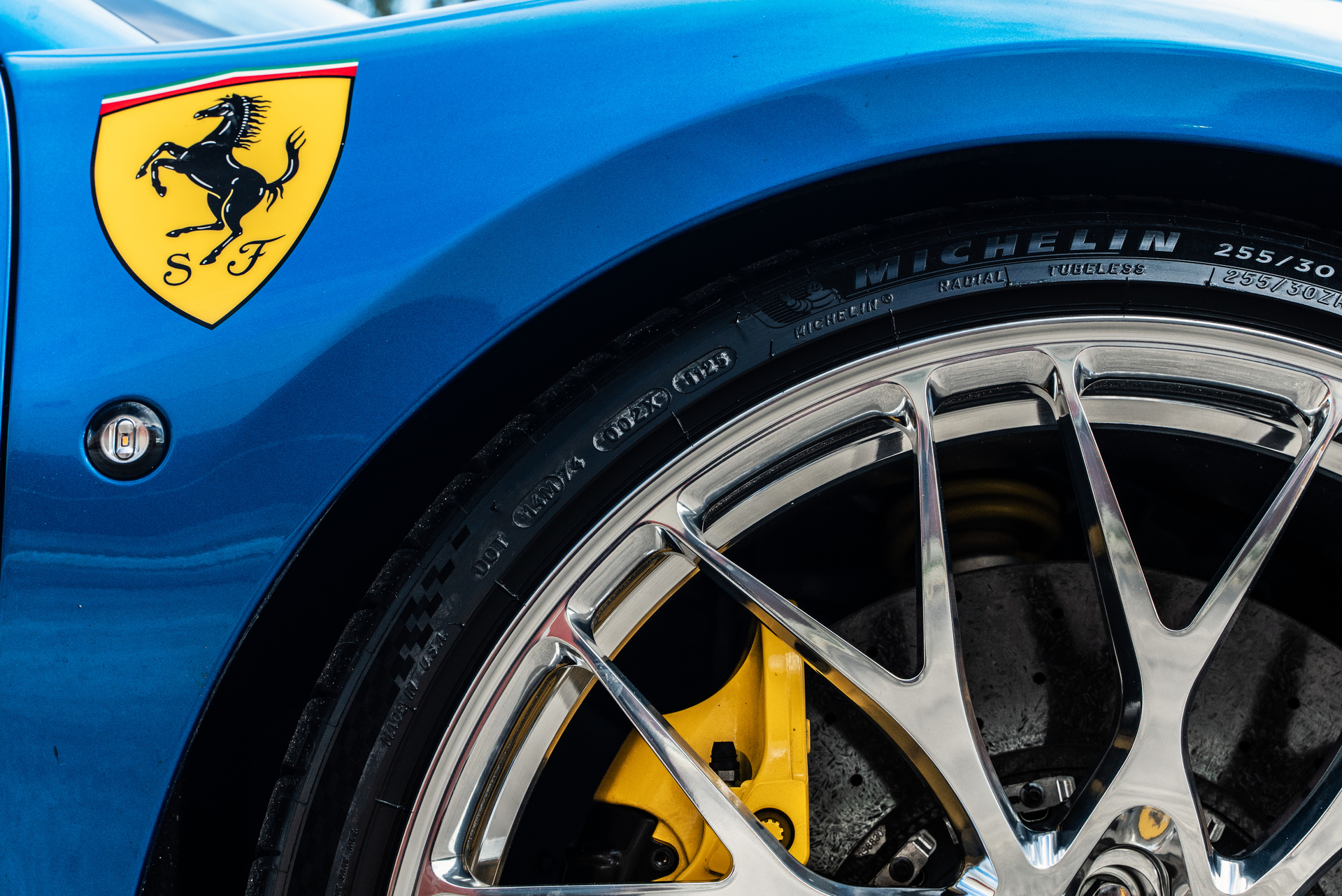 Ferrari F8 | Blue Corsa | on HRE 520M | Polished Clear