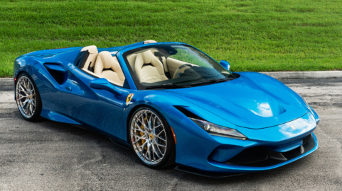 Ferrari F8 | Blue Corsa | on HRE 520M | Polished Clear