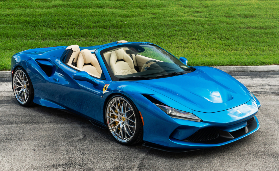 Ferrari F8 | Blue Corsa | on HRE 520M | Polished Clear