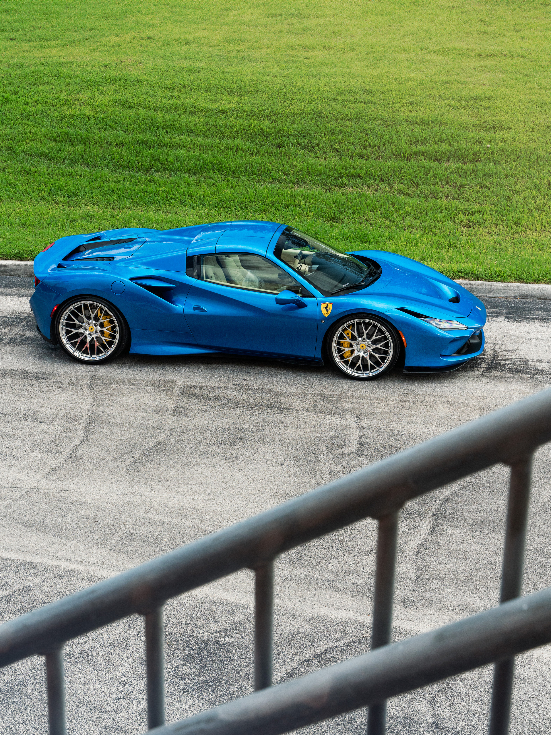 Ferrari F8 | Blue Corsa | on HRE 520M | Polished Clear