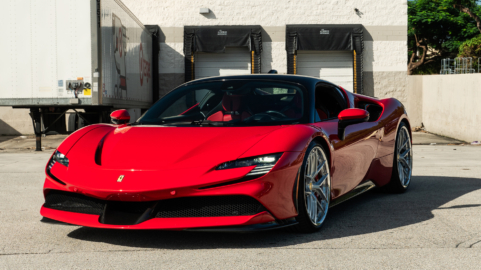 Ferrari SF90 | Rosso Corsa | on HRE S101SC | Brushed Clear