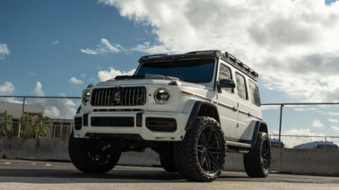 Mercedes Benz AMG G63 4×4 Squared | Polar White | on 1886 XR004 Wheels | Satin Black