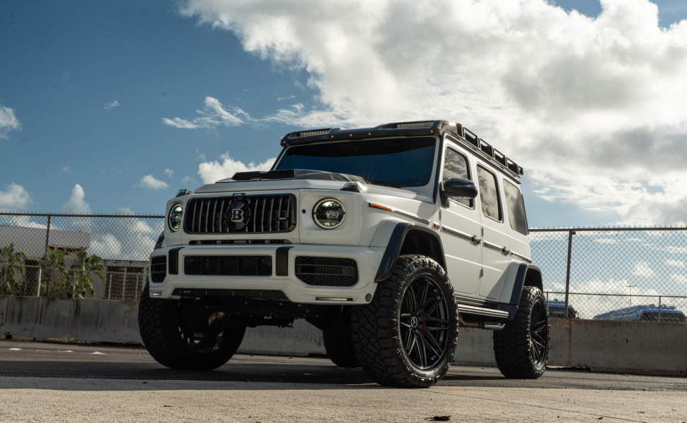 Mercedes Benz AMG G63 4×4 Squared | Polar White | on 1886 XR004 Wheels | Satin Black
