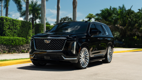 Cadillac Escalade | Black Raven | on ANRKY RF-182 | Brushed Face + Mirror Polished Windows