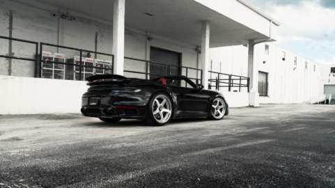 Porsche 992 Turbo S | Black | on ANRKY JDX-200 | Brushed Face + Mirror Polished Windows