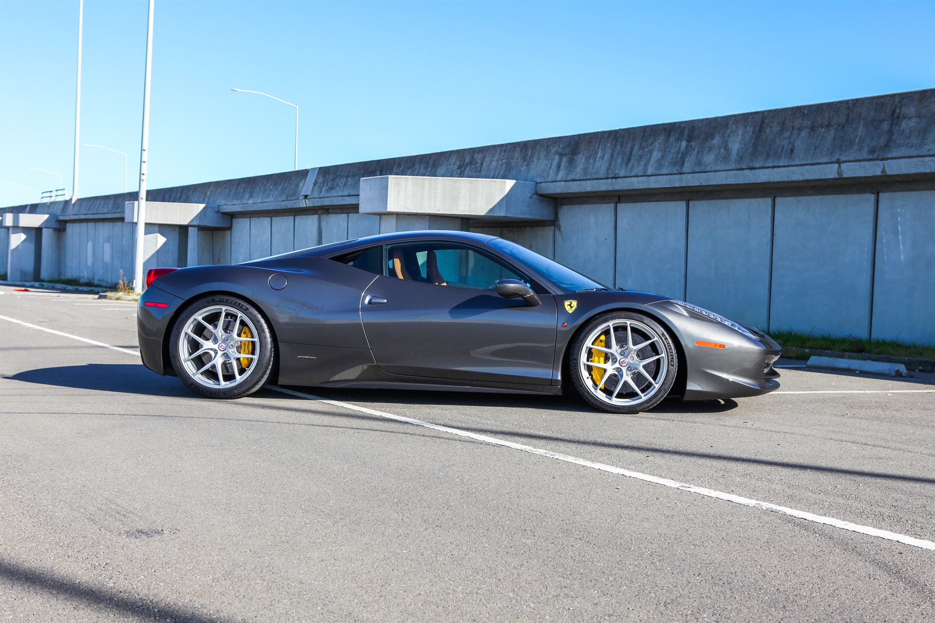 Ferrari 458 | Grigio Medio | on HRE R101 Lightweight | Naked Silver