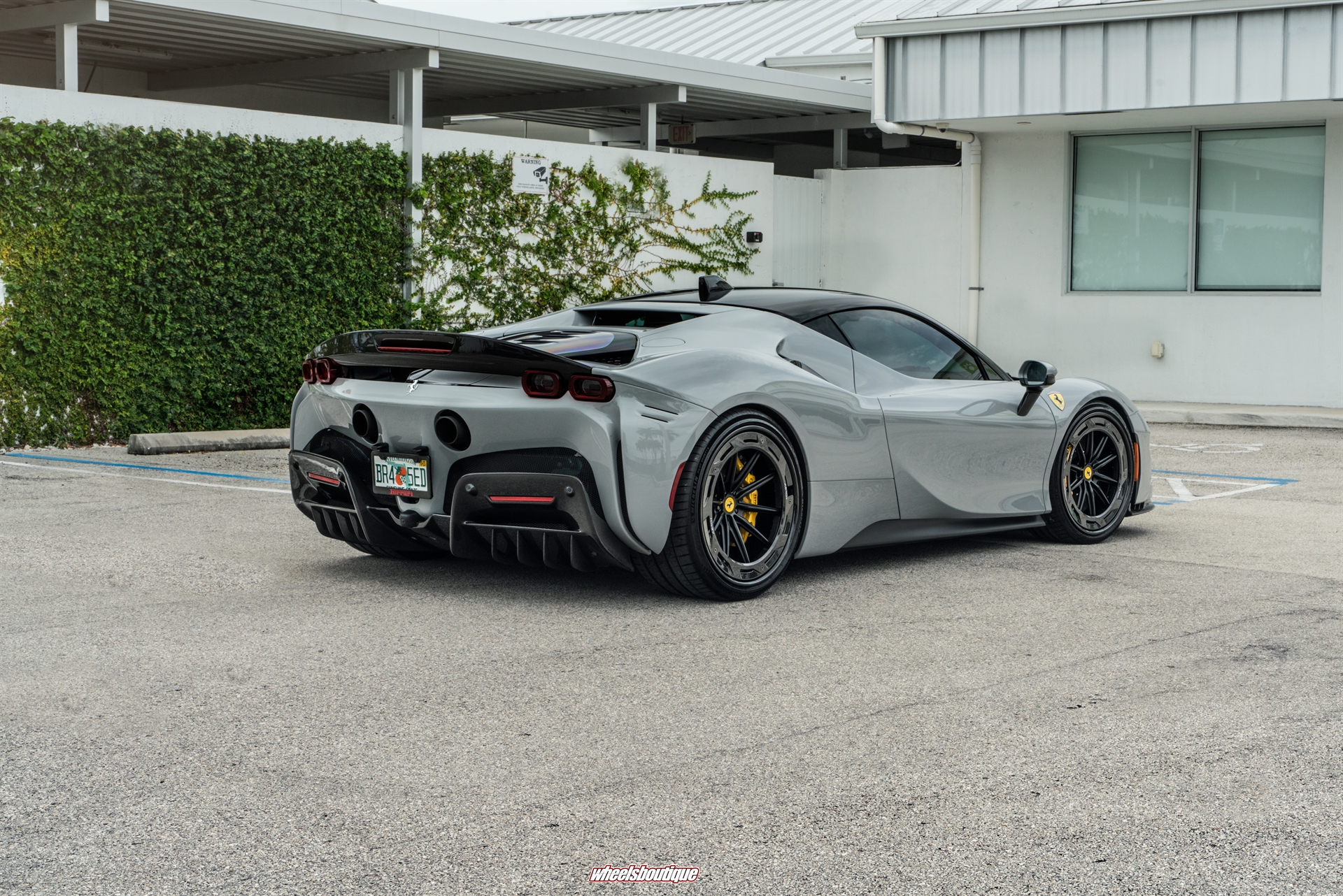 Ferrari SF90 | Grigio Squallo | on AL13 R10-R109D | Satin Black