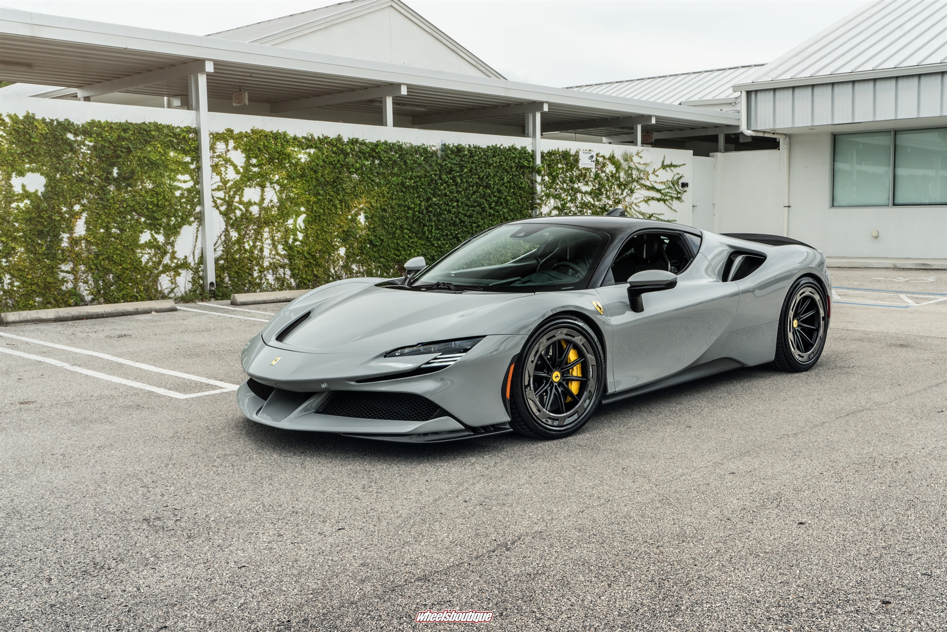 Ferrari SF90 | Grigio Squallo | on AL13 R10-R109D | Satin Black