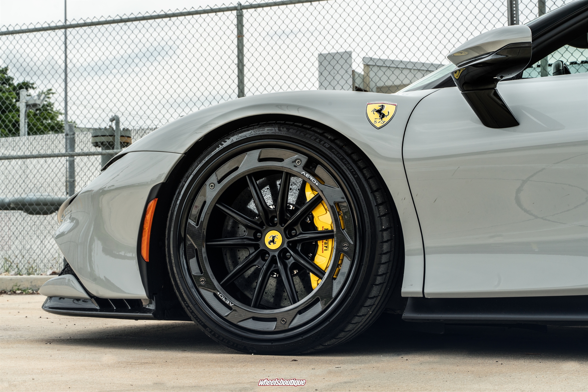 Ferrari SF90 | Grigio Squallo | on AL13 R10-R109D | Satin Black