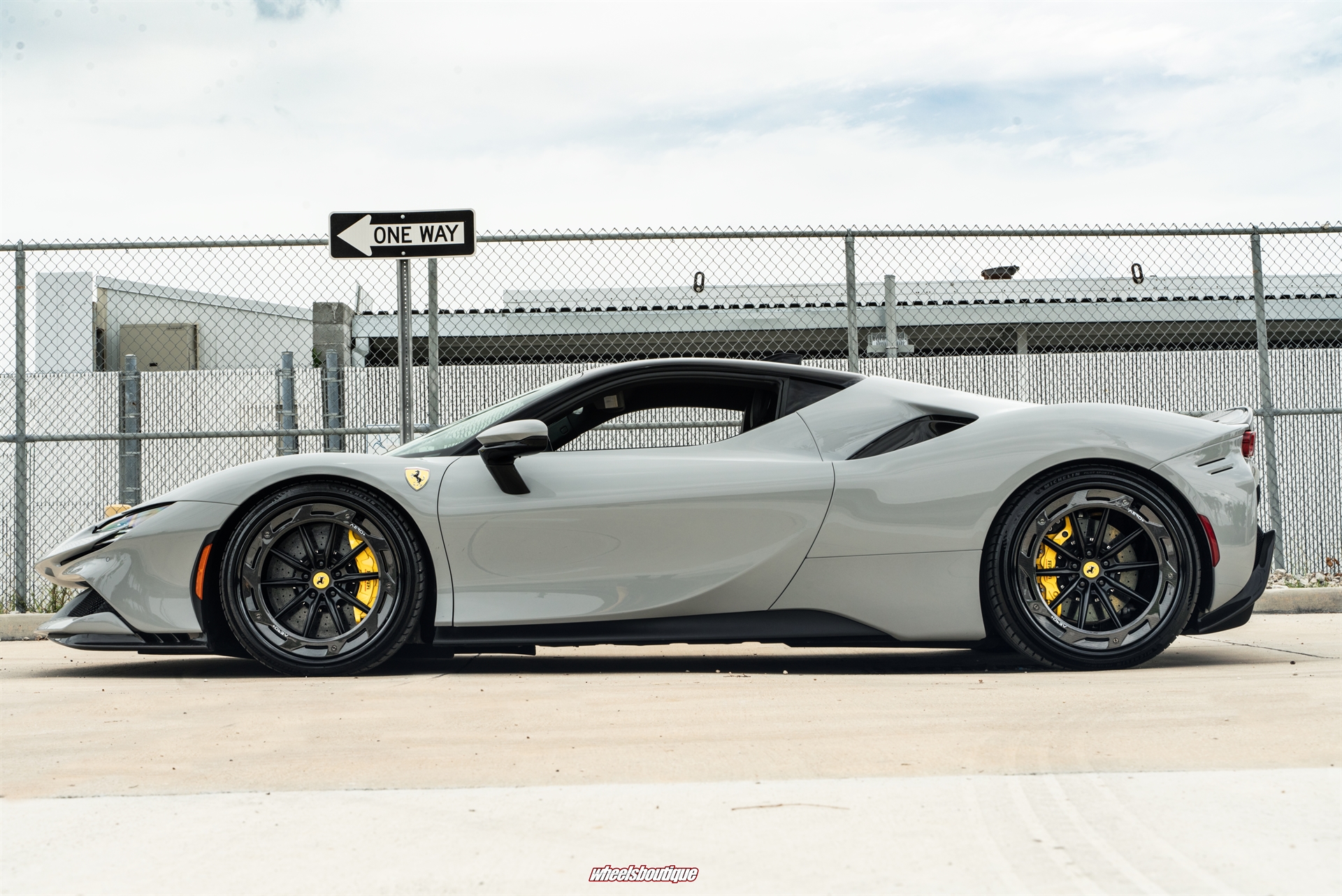 Ferrari SF90 | Grigio Squallo | on AL13 R10-R109D | Satin Black