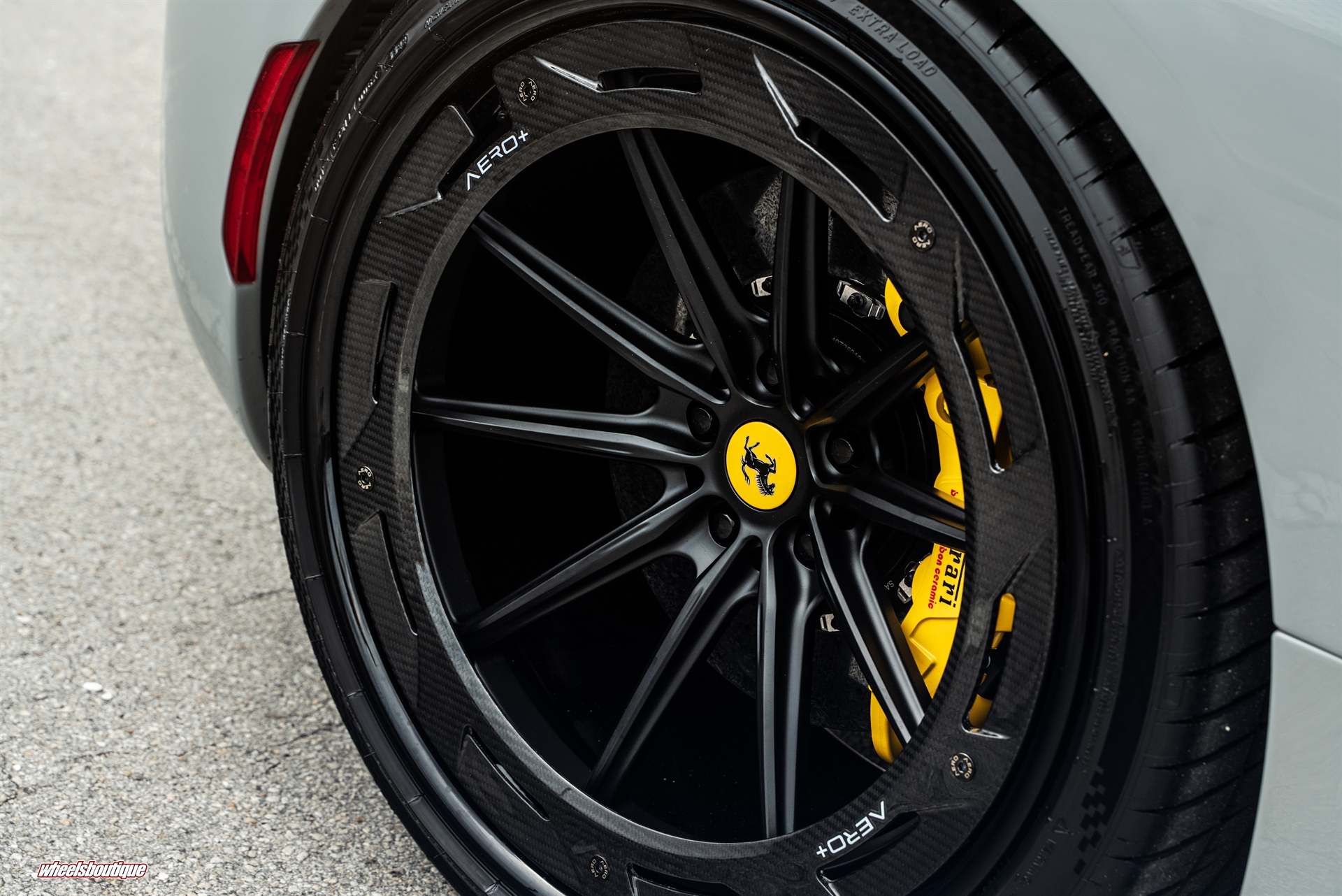 Ferrari SF90 | Grigio Squallo | on AL13 R10-R109D | Satin Black