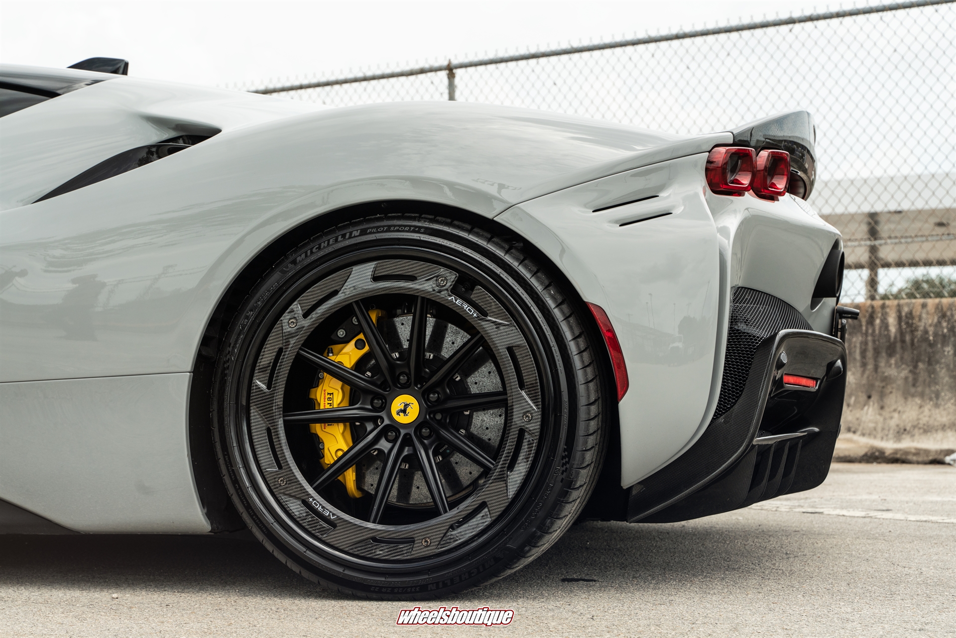 Ferrari SF90 | Grigio Squallo | on AL13 R10-R109D | Satin Black