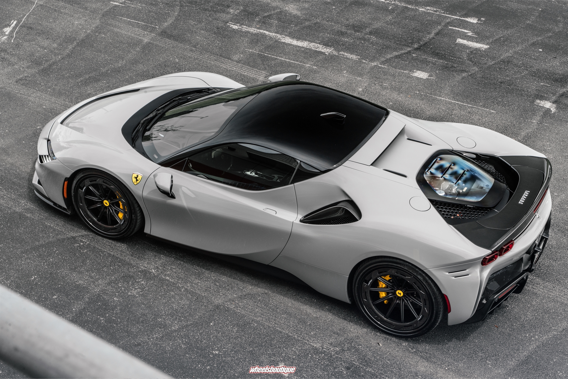 Ferrari SF90 | Grigio Squallo | on AL13 R10-R109D | Satin Black