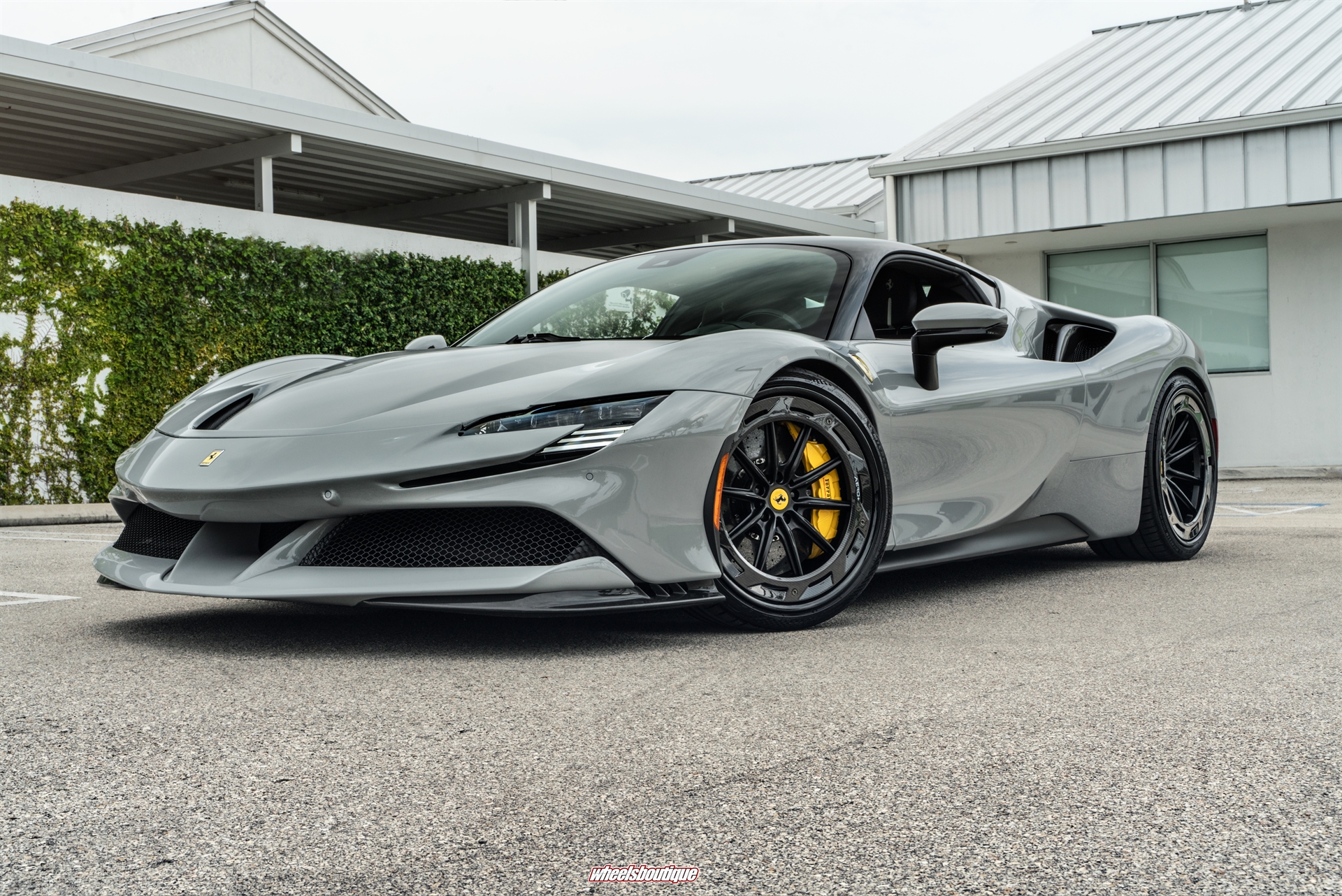 Ferrari SF90 | Grigio Squallo | on AL13 R10-R109D | Satin Black