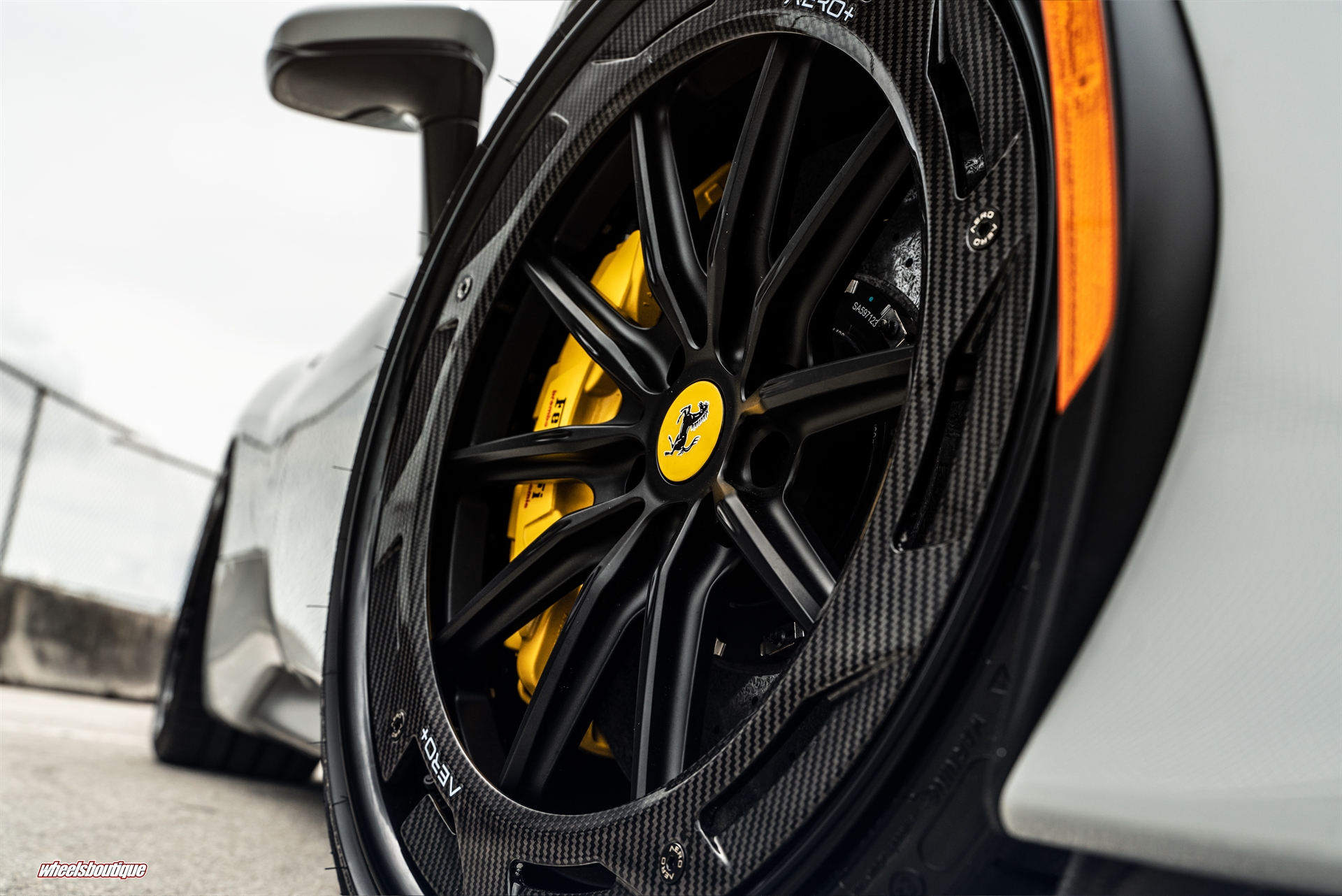 Ferrari SF90 | Grigio Squallo | on AL13 R10-R109D | Satin Black