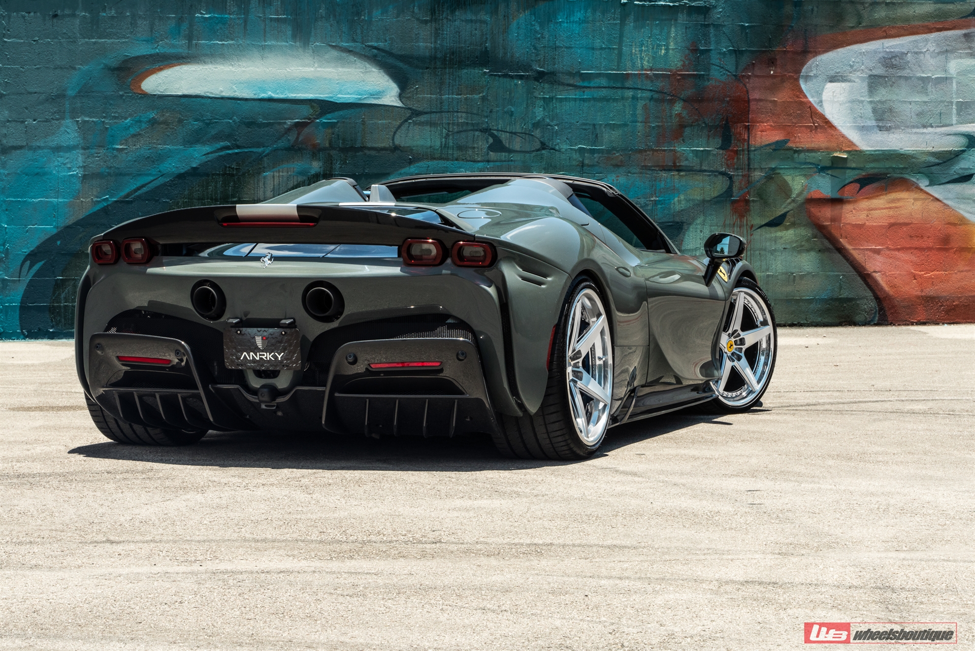 Novitec: SF90 Spider | Grigio Medio | on ANRKY RS5.3 | Two-Tone: Brushed Clear Face + Polished Clear Windows