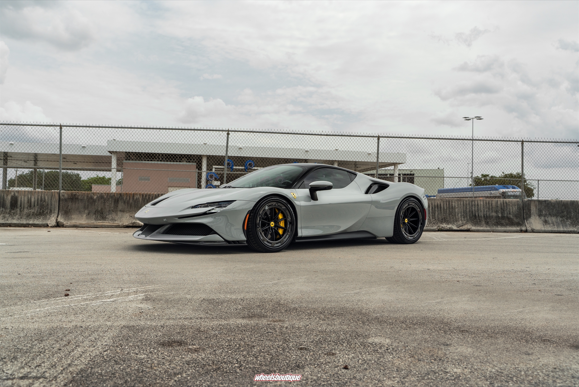 Ferrari SF90 | Grigio Squallo | on AL13 R10-R109D | Satin Black
