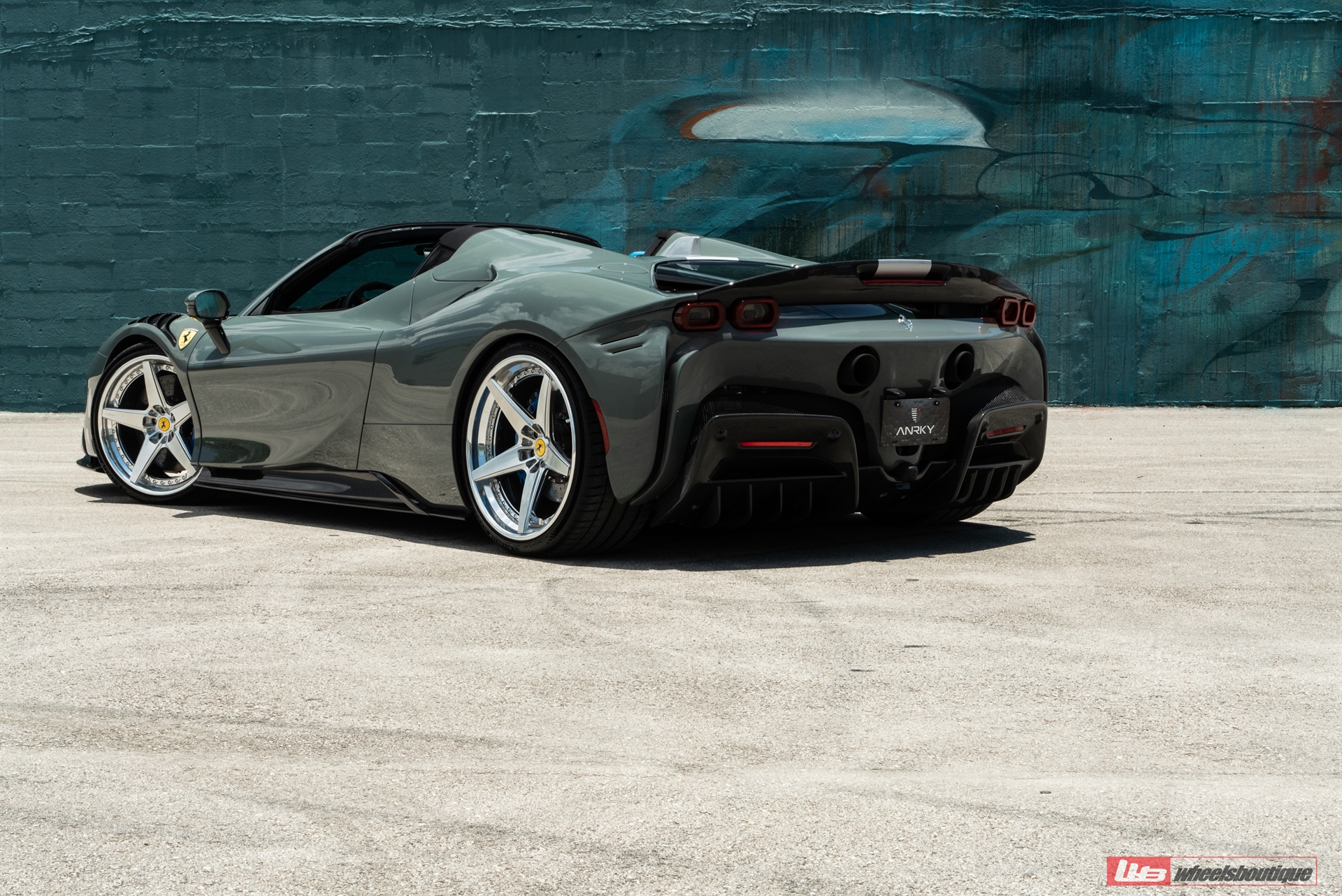 Novitec: SF90 Spider | Grigio Medio | on ANRKY RS5.3 | Two-Tone: Brushed Clear Face + Polished Clear Windows