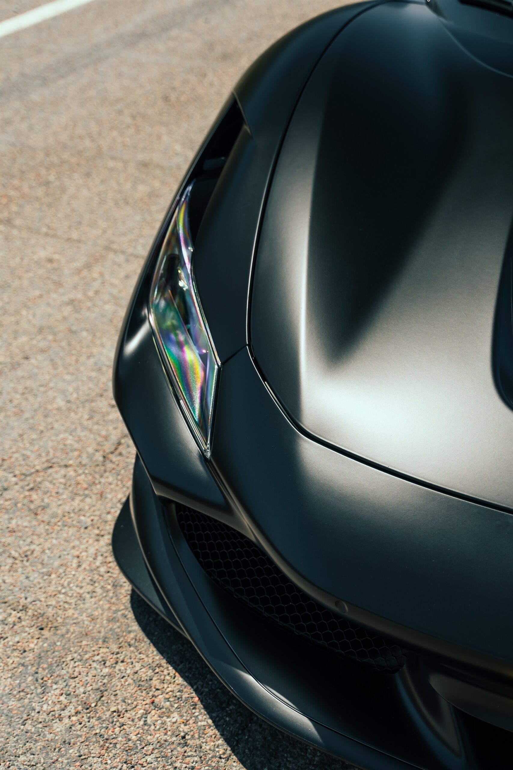 Ferrari F8 | Nero Opaco | on HRE S101SC | Brushed Clear