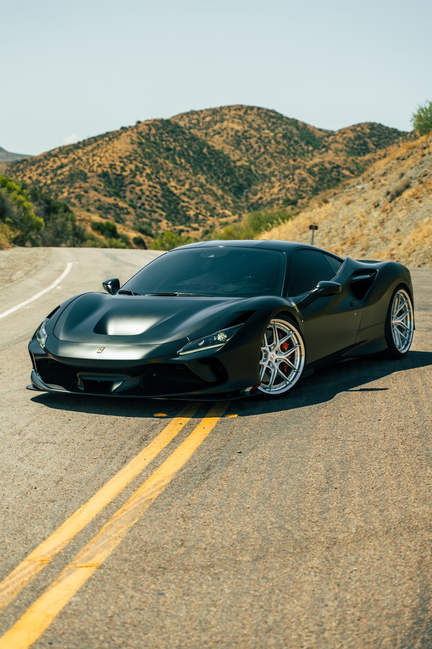 Ferrari F8 | Nero Opaco | on HRE S101SC | Brushed Clear