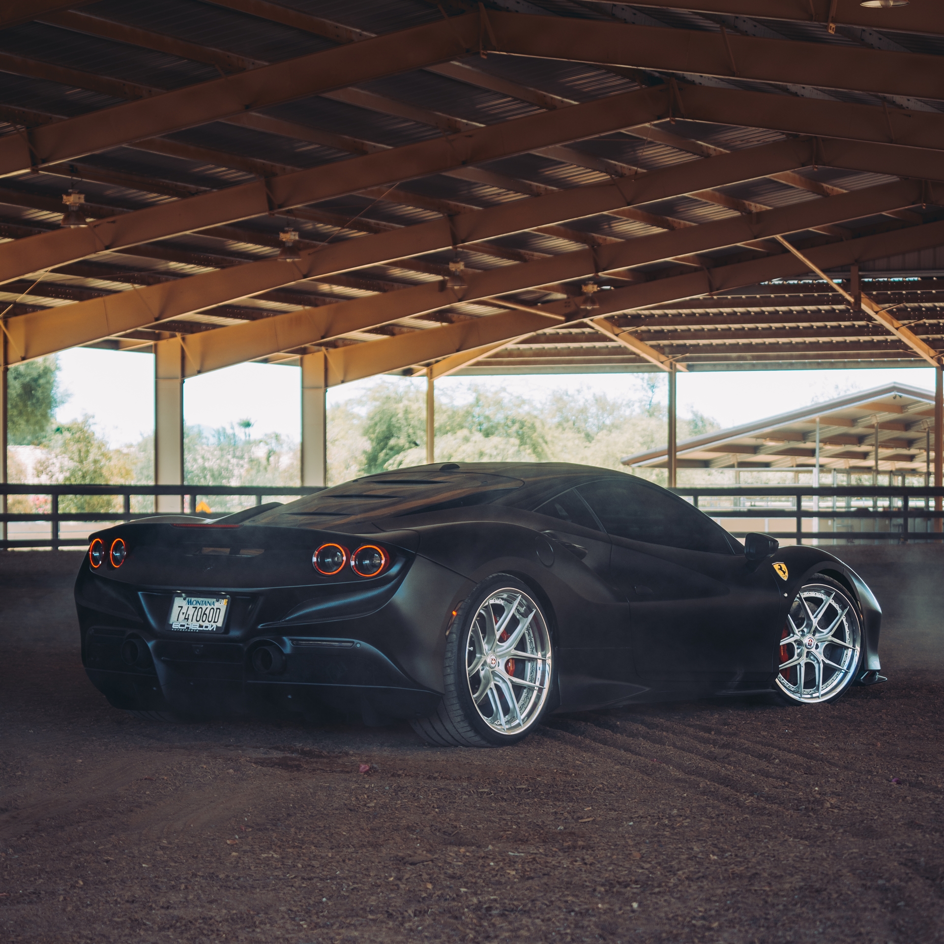 Ferrari F8 | Nero Opaco | on HRE S101SC | Brushed Clear