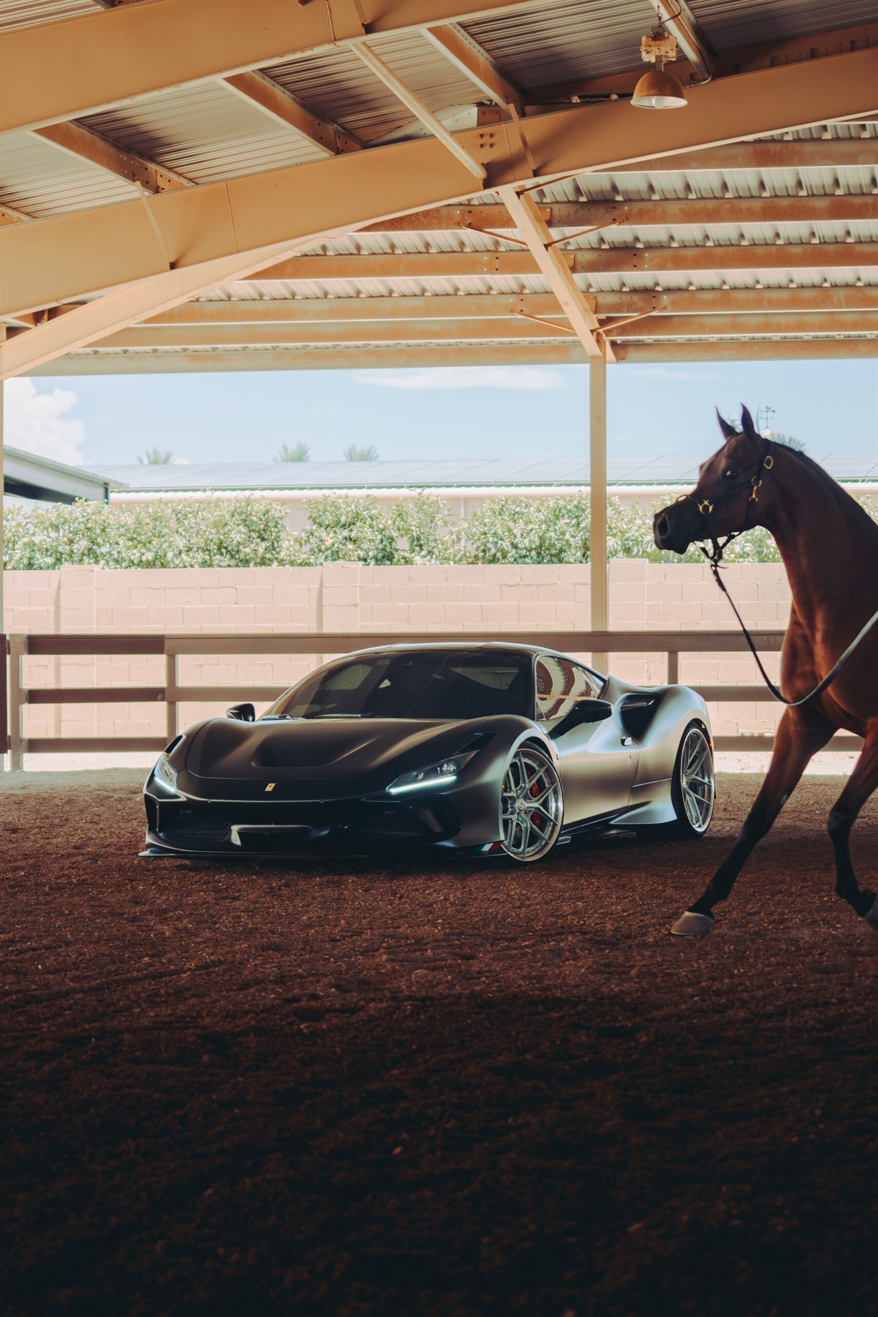 Ferrari F8 | Nero Opaco | on HRE S101SC | Brushed Clear
