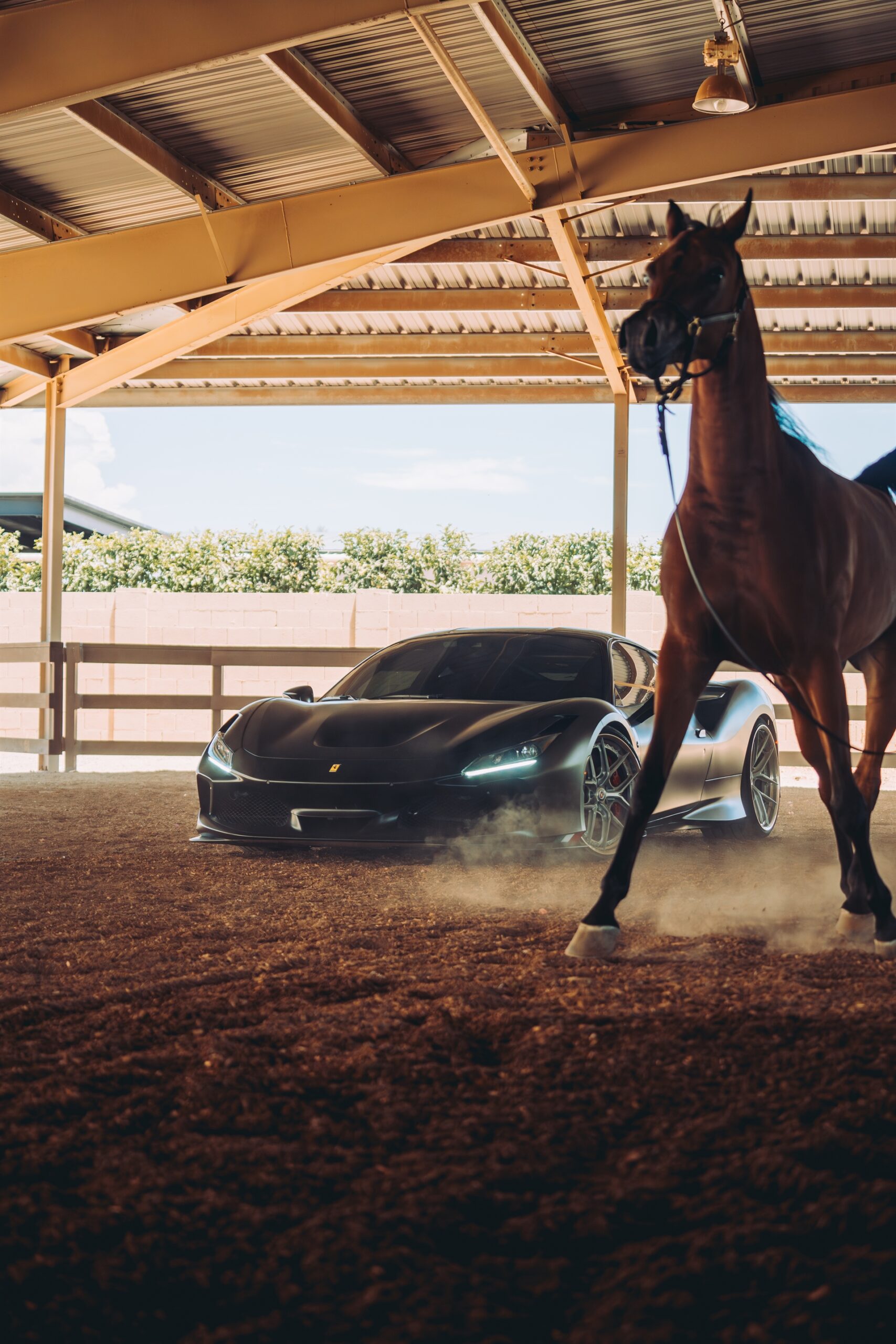 Ferrari F8 | Nero Opaco | on HRE S101SC | Brushed Clear
