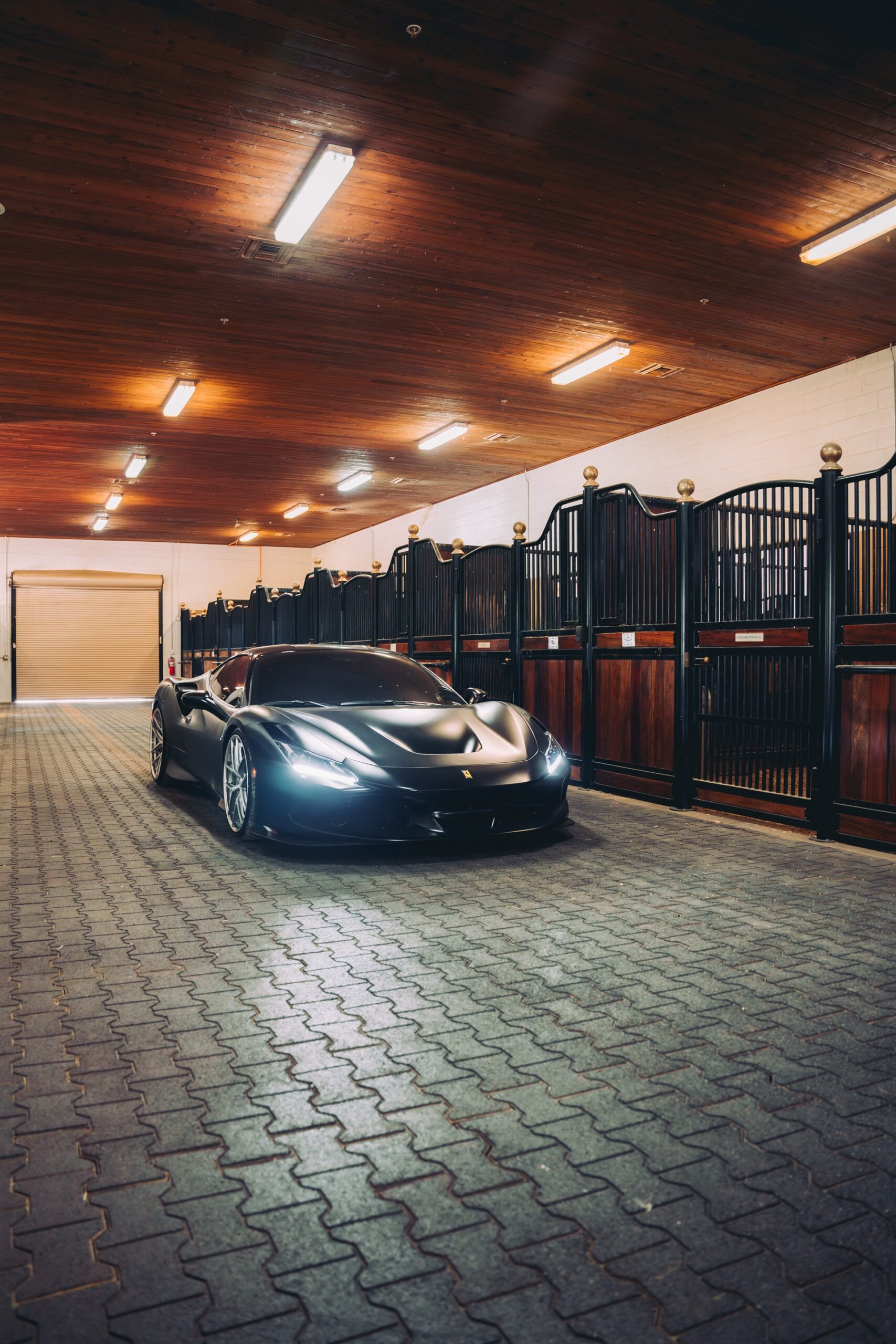 Ferrari F8 | Nero Opaco | on HRE S101SC | Brushed Clear