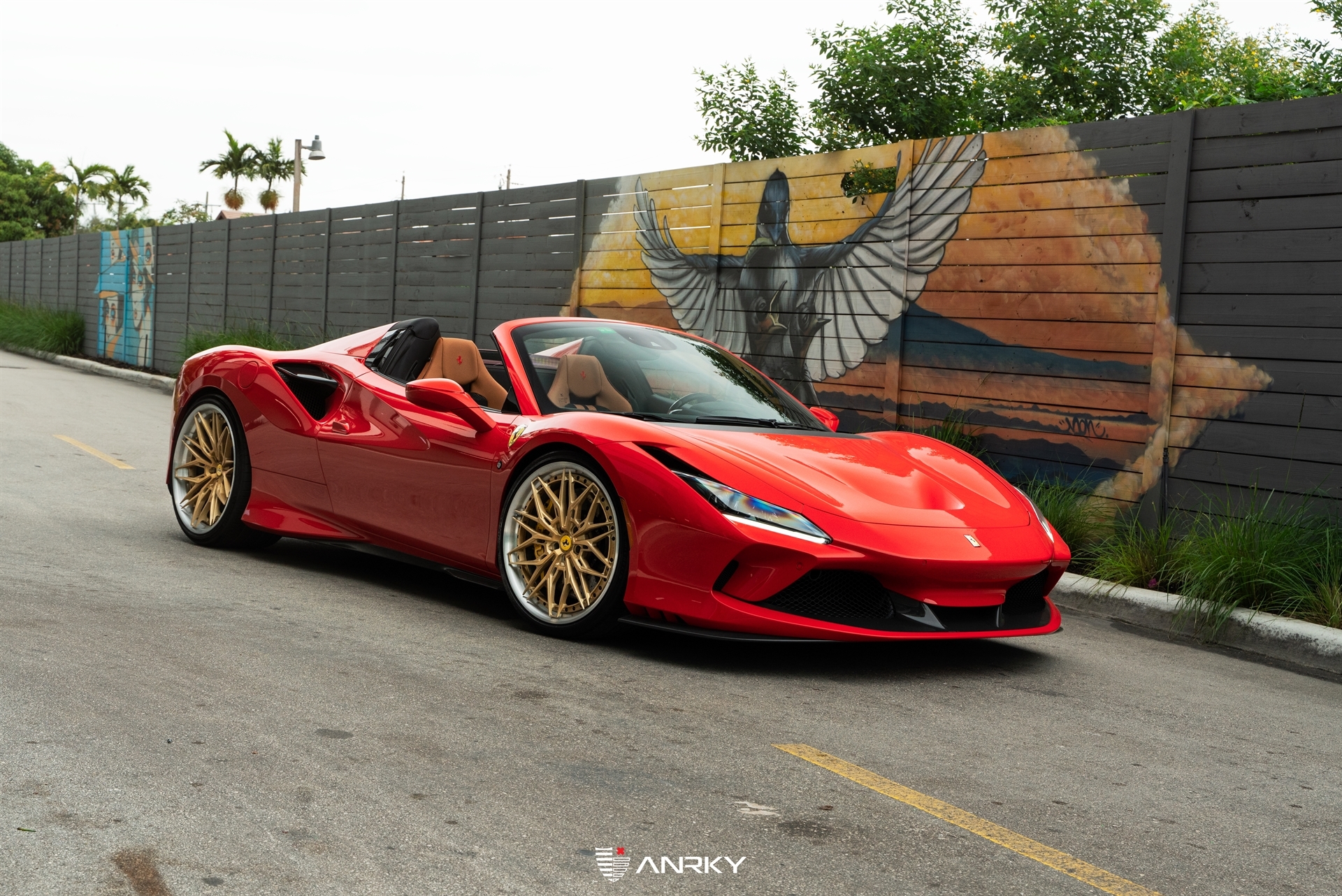 Ferrari F8 Spider | Rosso Corsa | on ANRKY S3-X1 | Satin Gold