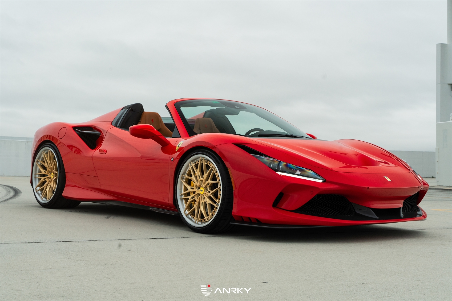 Ferrari F8 Spider | Rosso Corsa | on ANRKY S3-X1 | Satin Gold