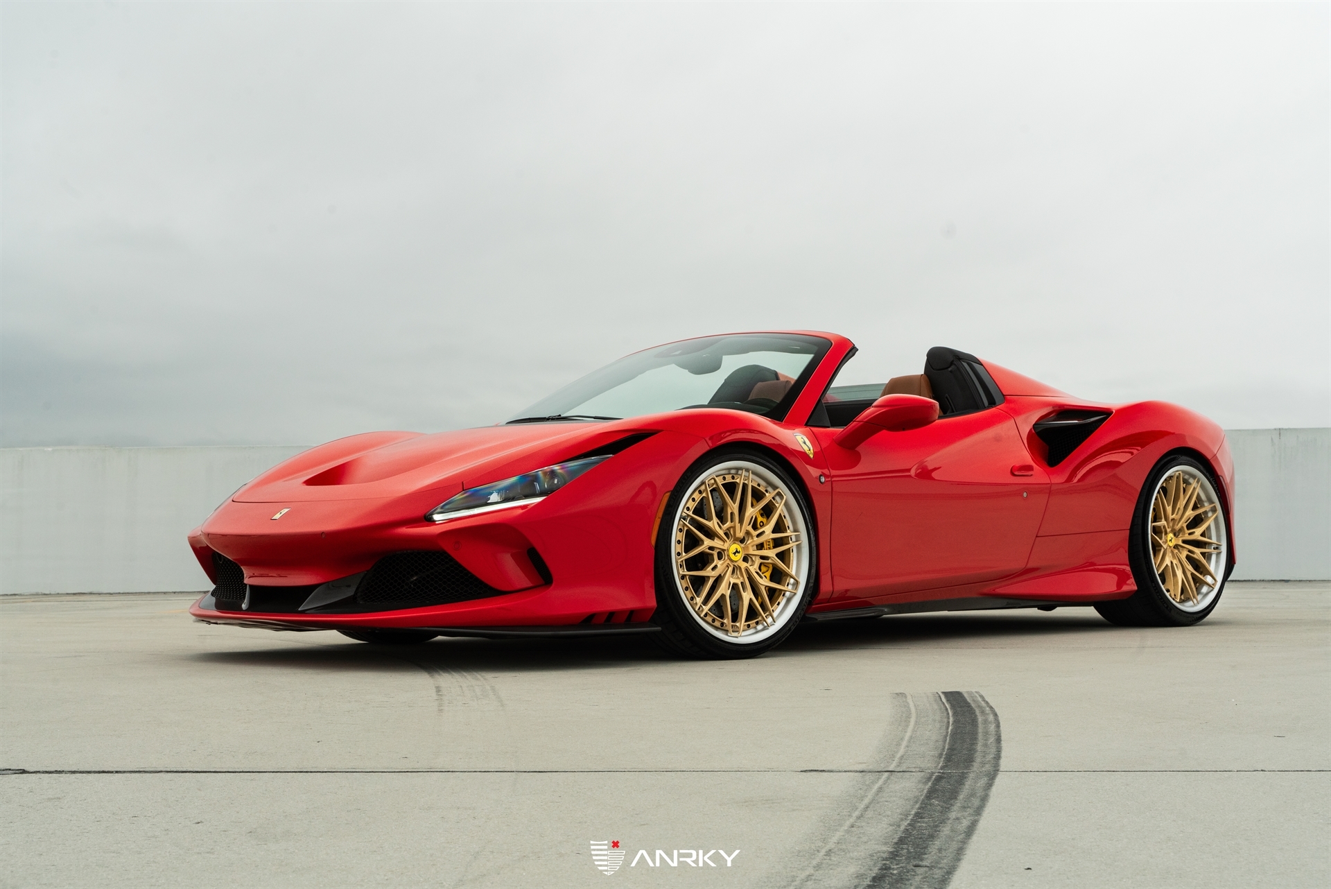 Ferrari F8 Spider | Rosso Corsa | on ANRKY S3-X1 | Satin Gold