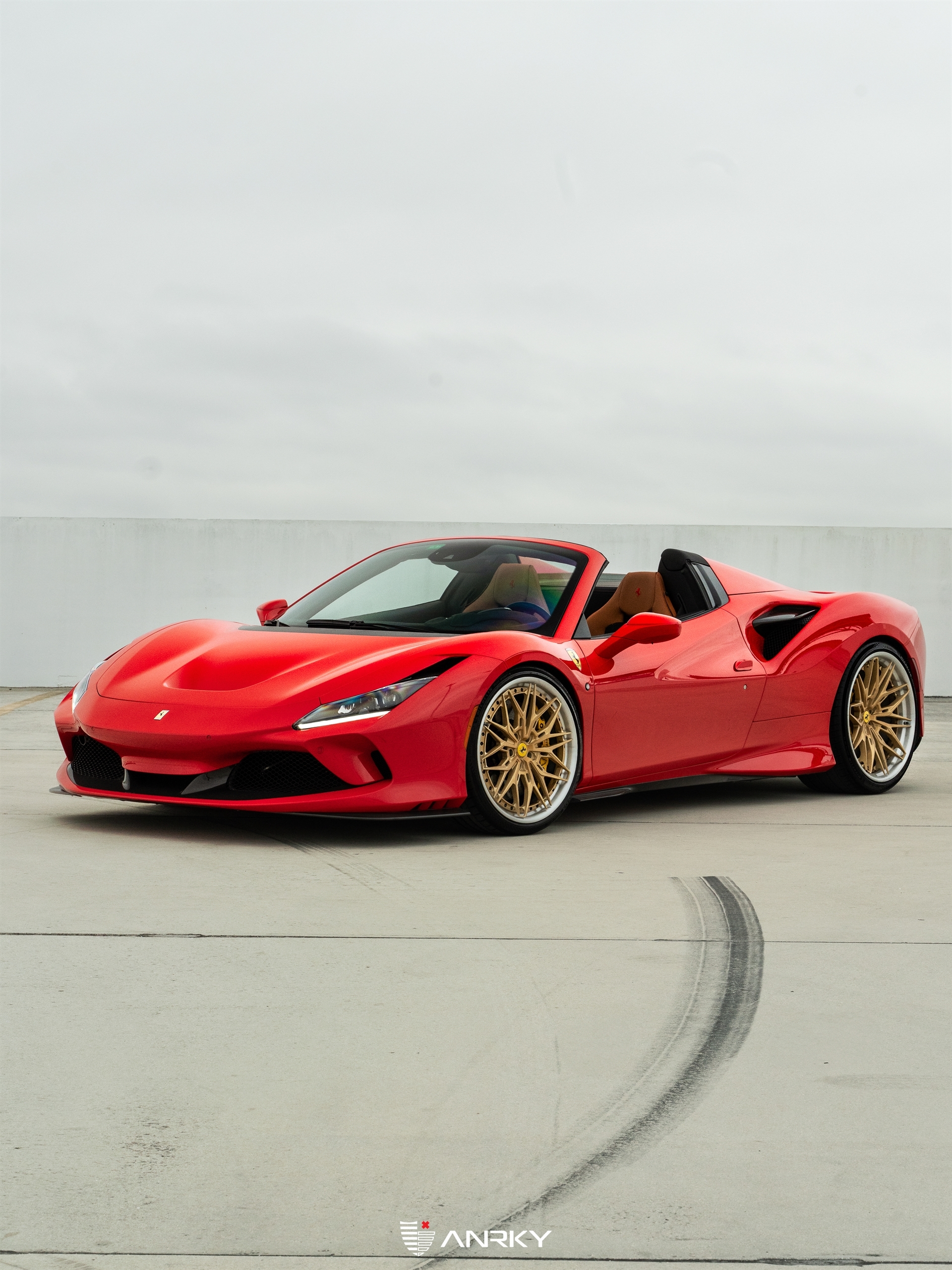 Ferrari F8 Spider | Rosso Corsa | on ANRKY S3-X1 | Satin Gold