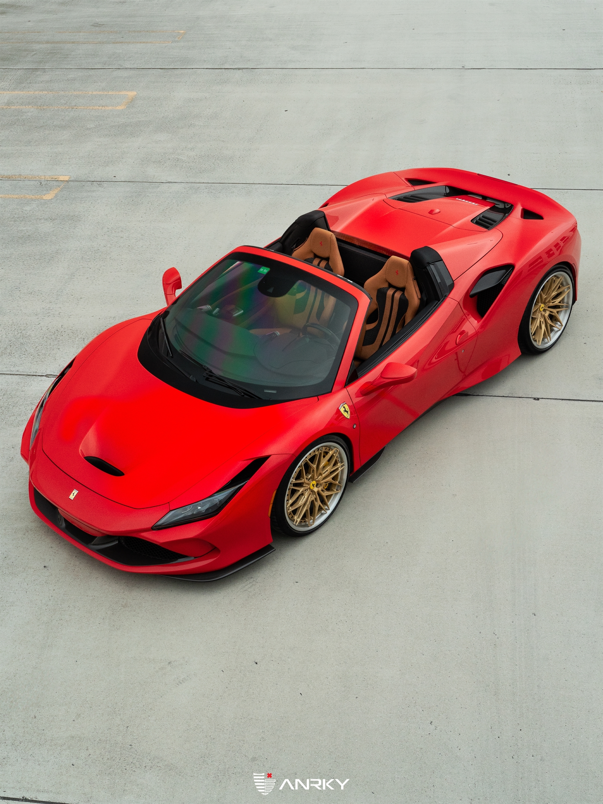 Ferrari F8 Spider | Rosso Corsa | on ANRKY S3-X1 | Satin Gold