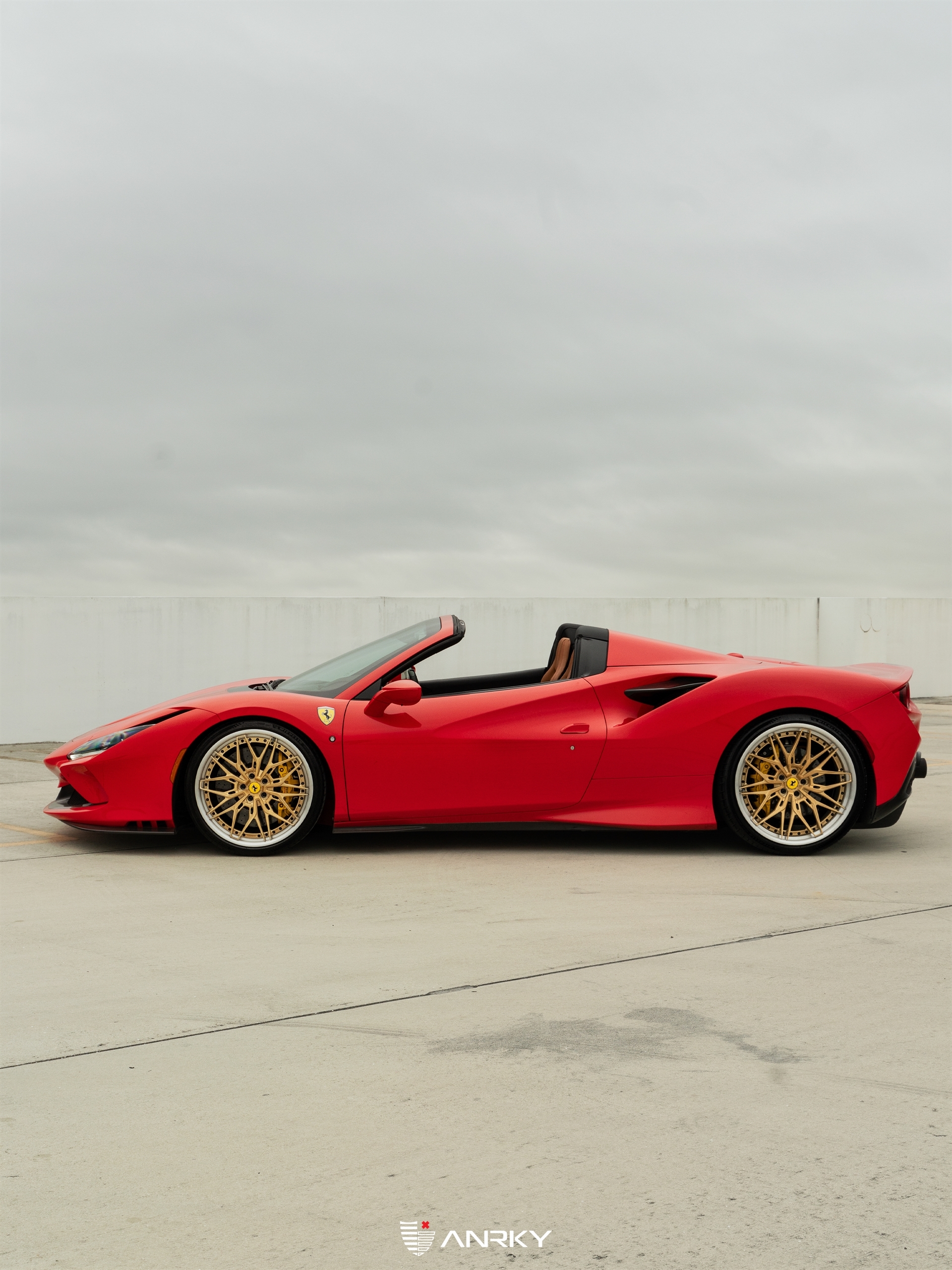 Ferrari F8 Spider | Rosso Corsa | on ANRKY S3-X1 | Satin Gold