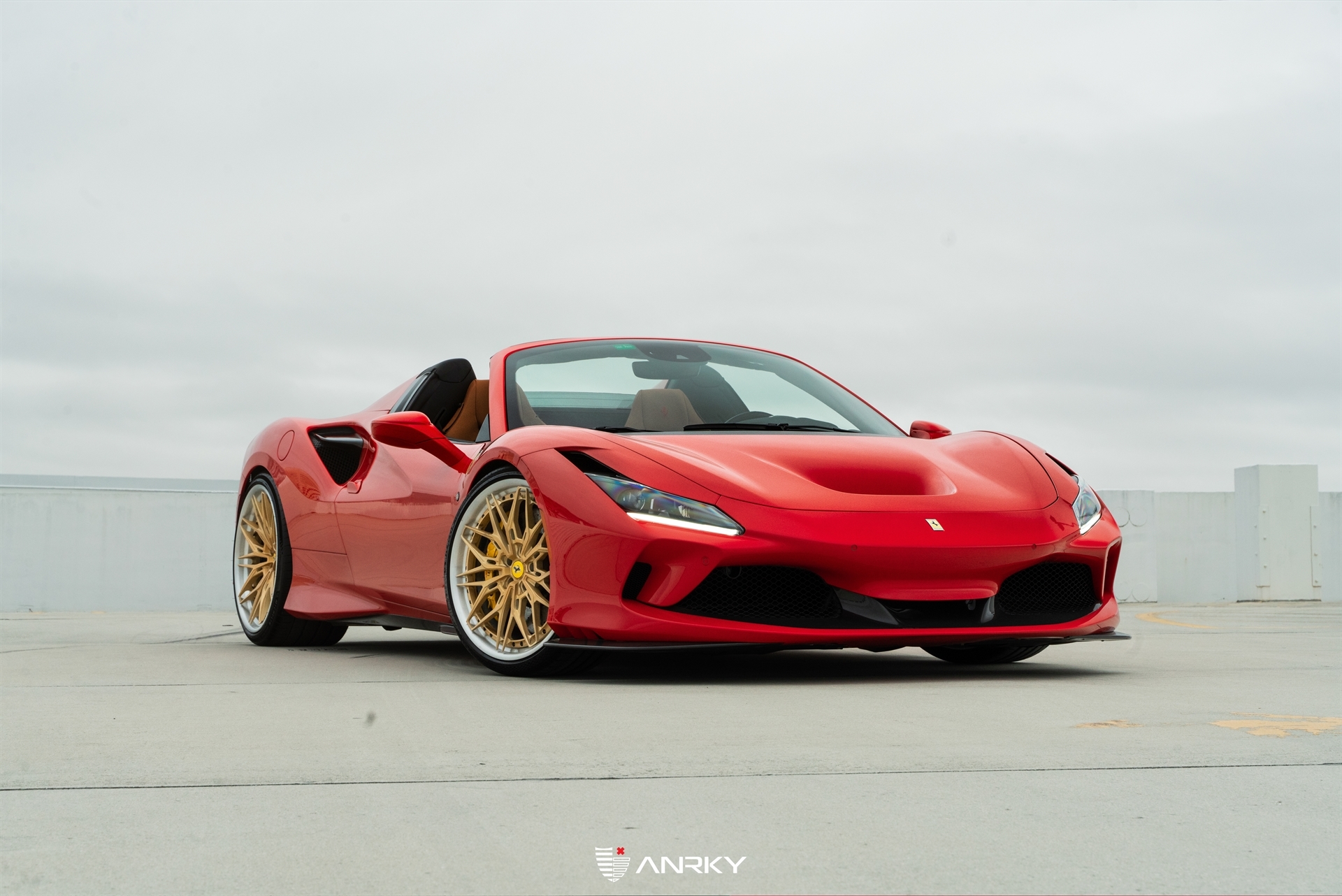 Ferrari F8 Spider | Rosso Corsa | on ANRKY S3-X1 | Satin Gold
