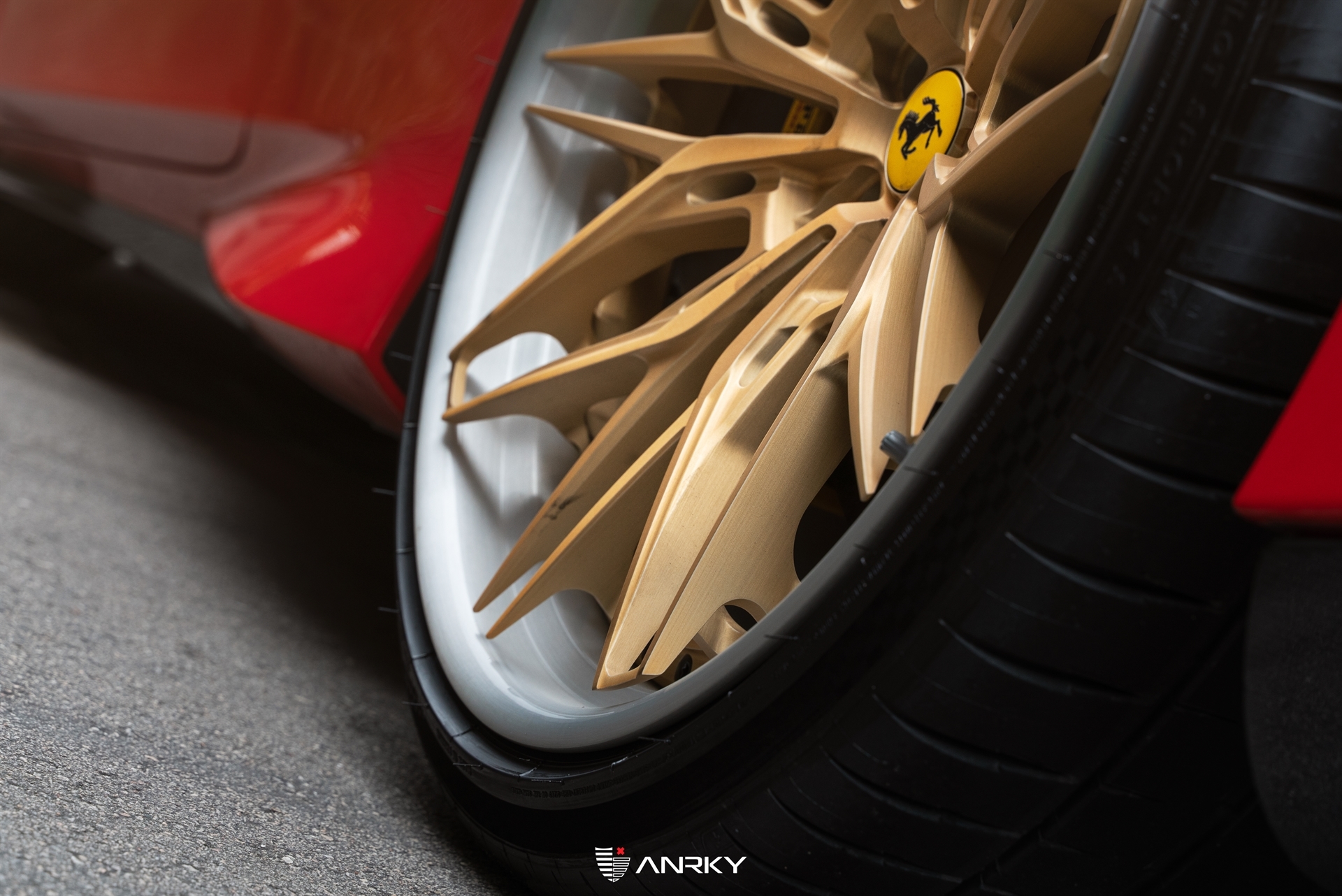 Ferrari F8 Spider | Rosso Corsa | on ANRKY S3-X1 | Satin Gold