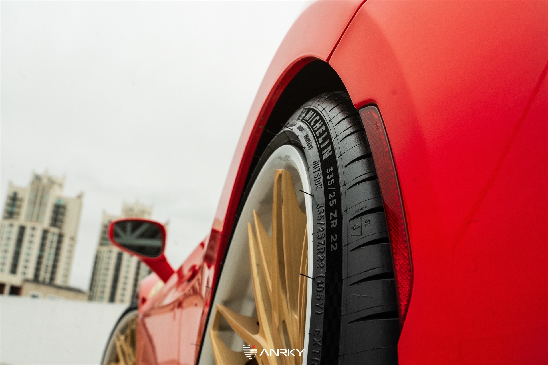 Ferrari F8 Spider | Rosso Corsa | on ANRKY S3-X1 | Satin Gold