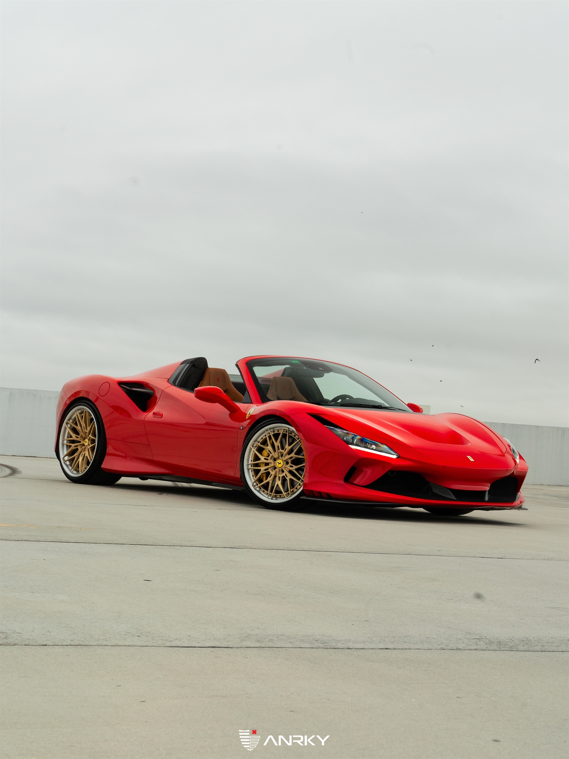 Ferrari F8 Spider | Rosso Corsa | on ANRKY S3-X1 | Satin Gold