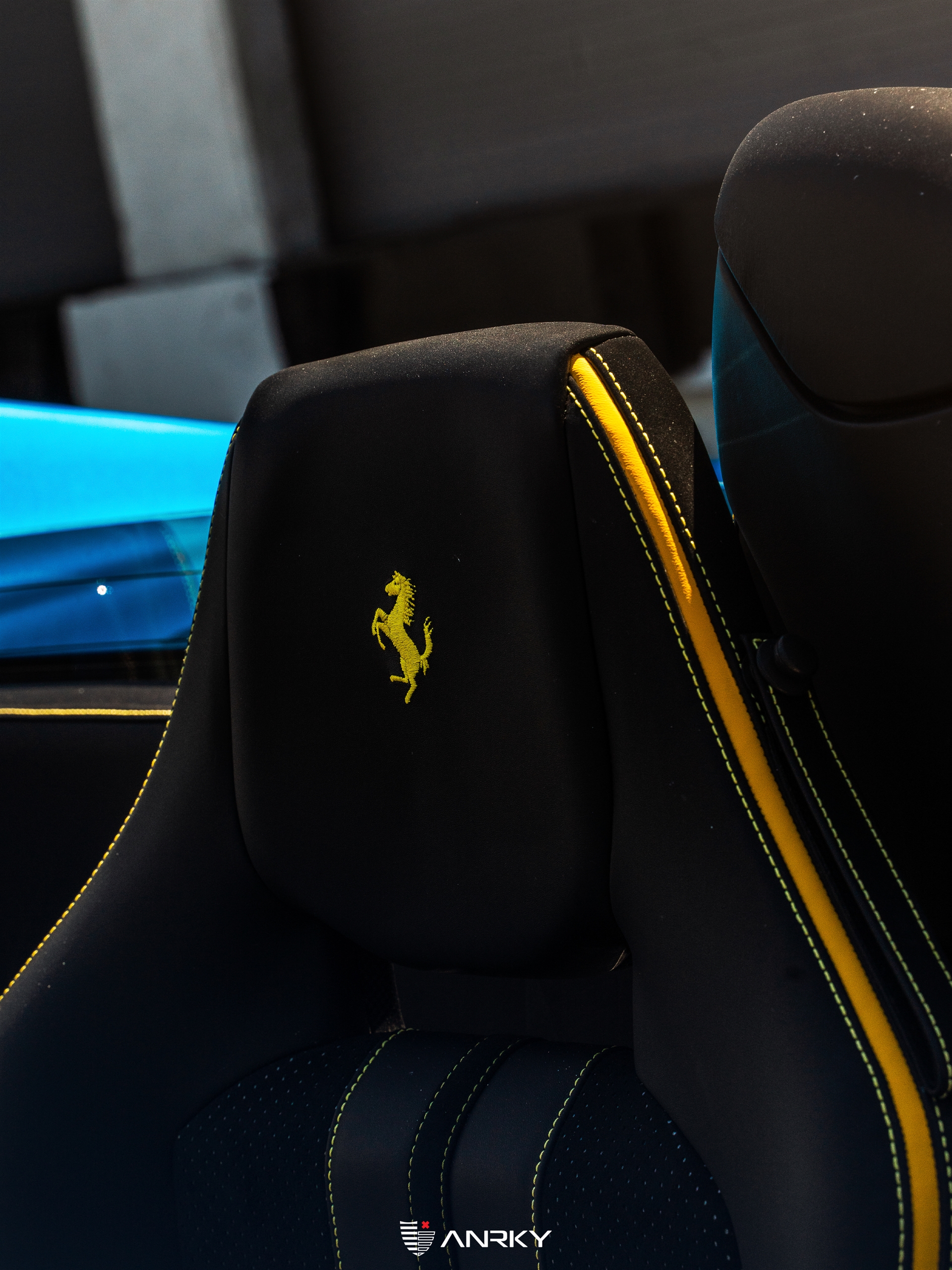 Ferrari F8 Spider | Blue Abu Dhabi | on ANRKY AN17 | Brushed Clear