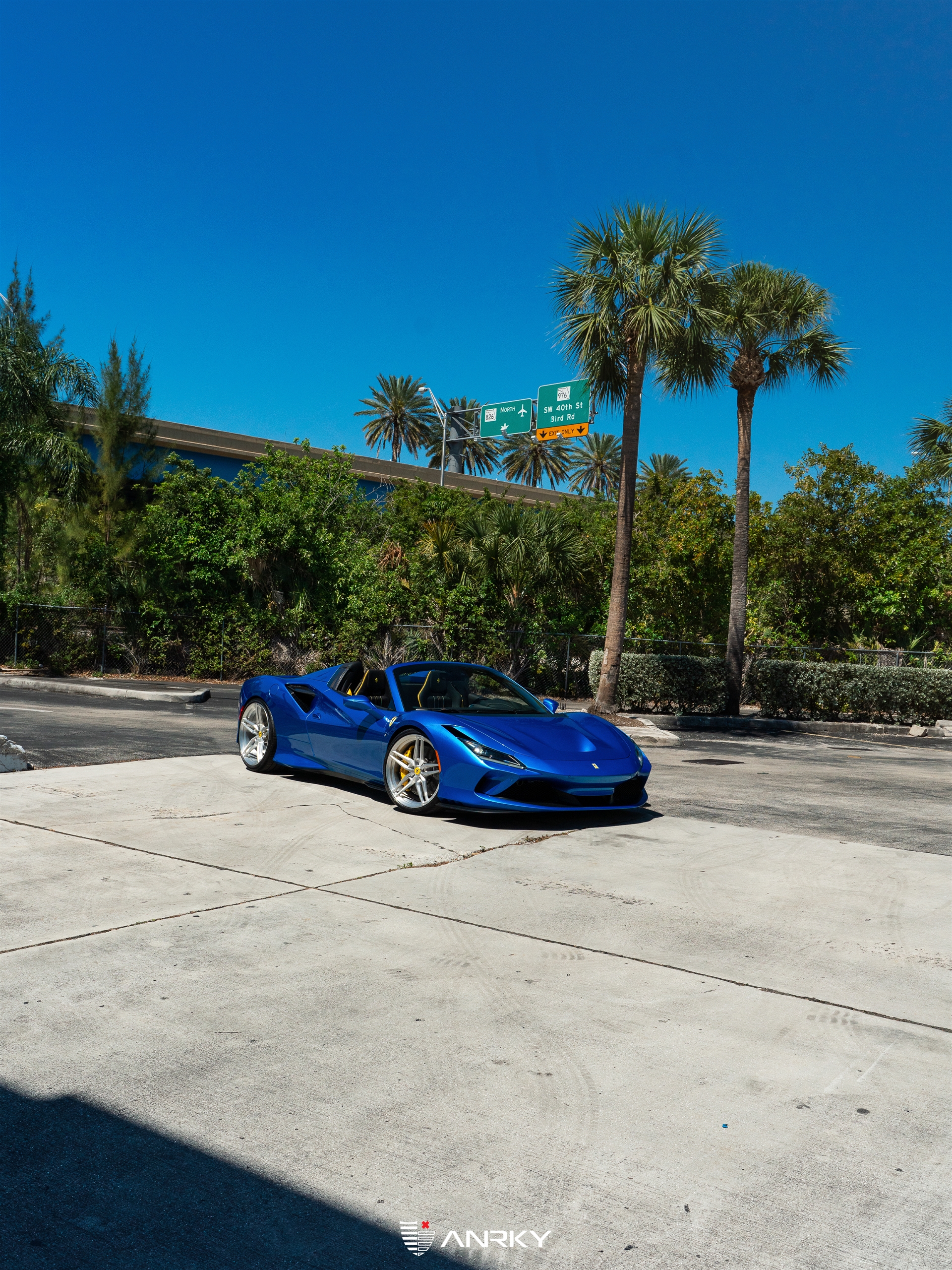 Ferrari F8 Spider | Blue Abu Dhabi | on ANRKY AN17 | Brushed Clear