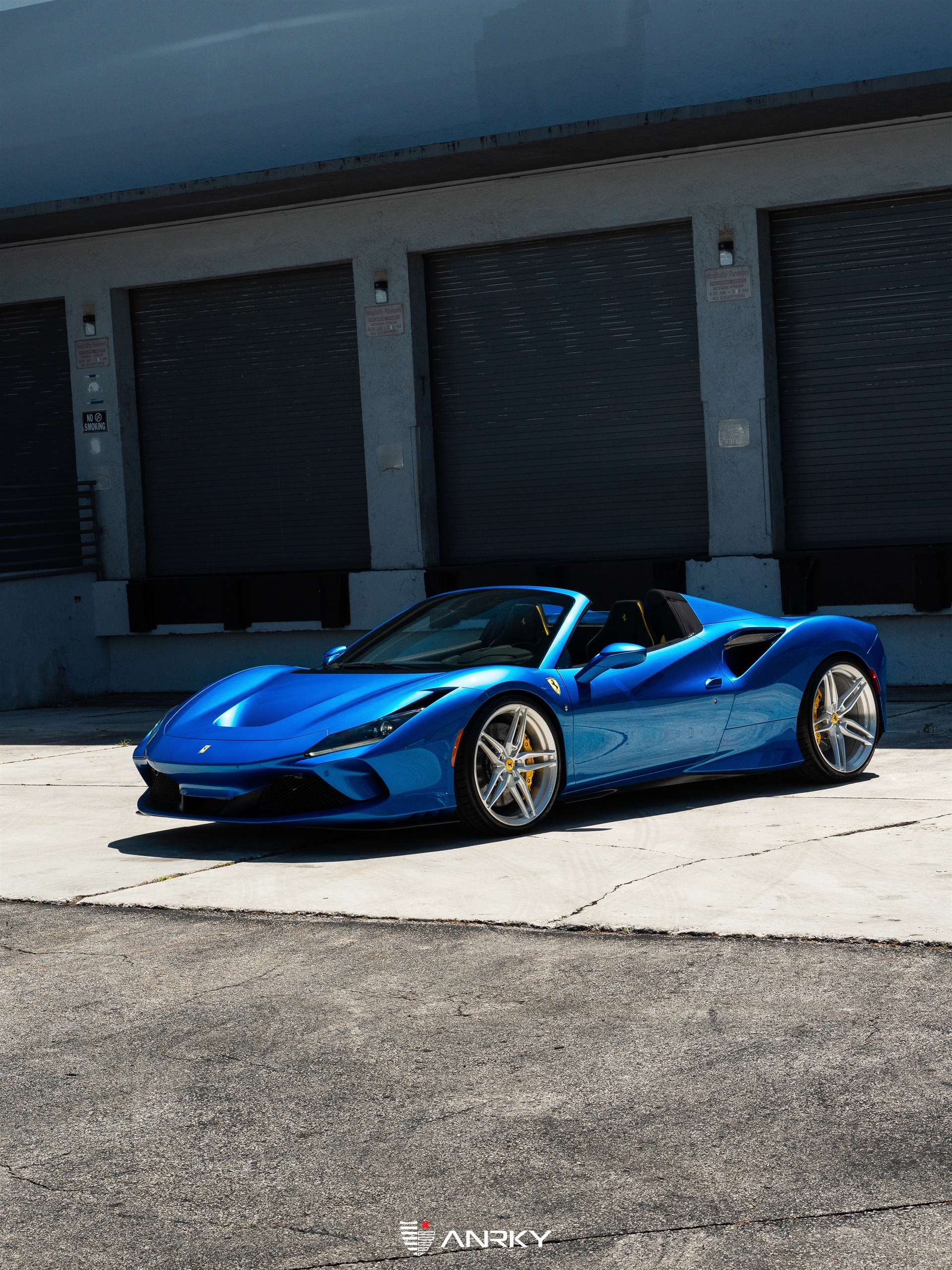 Ferrari F8 Spider | Blue Abu Dhabi | on ANRKY AN17 | Brushed Clear