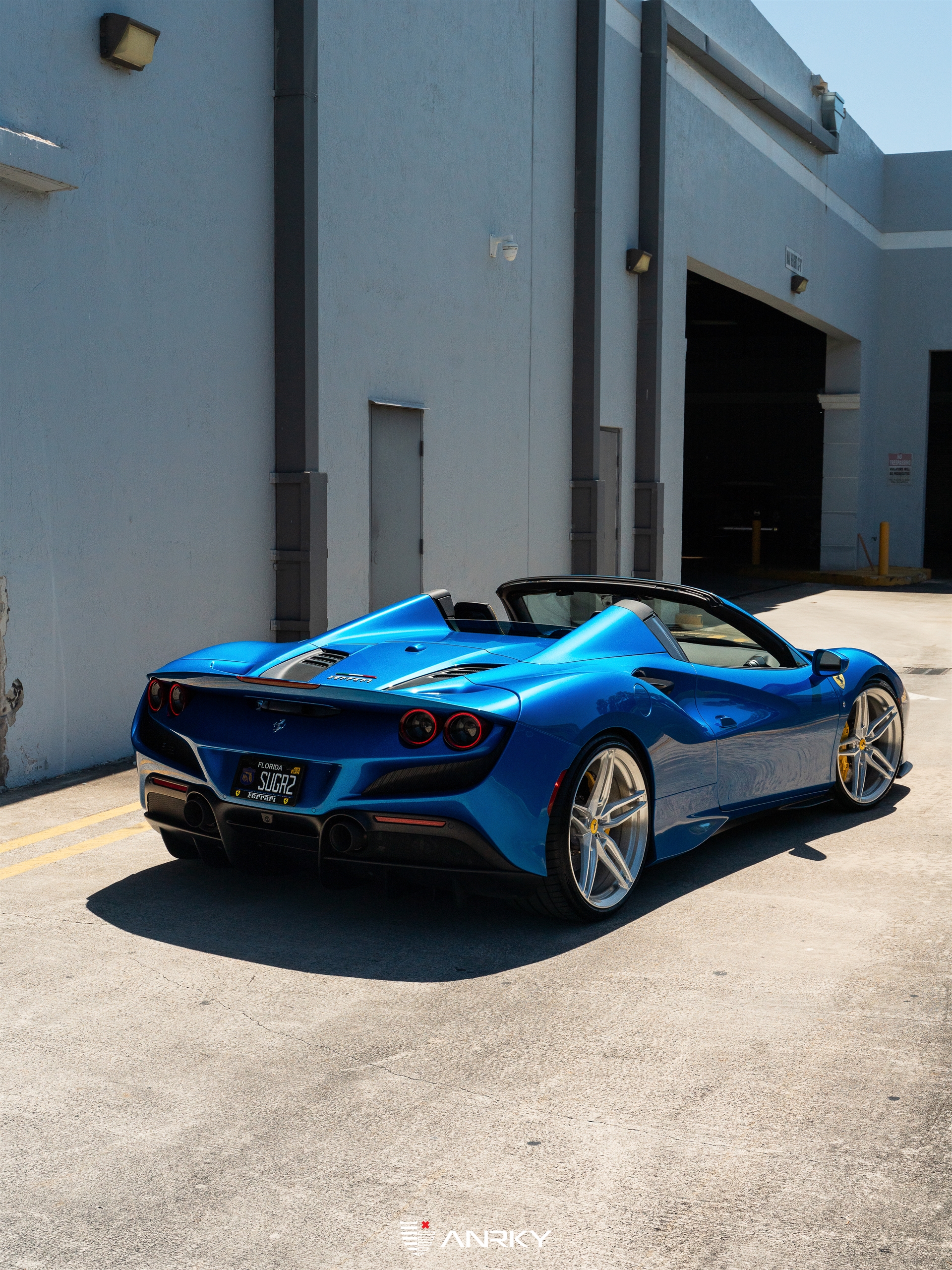 Ferrari F8 Spider | Blue Abu Dhabi | on ANRKY AN17 | Brushed Clear