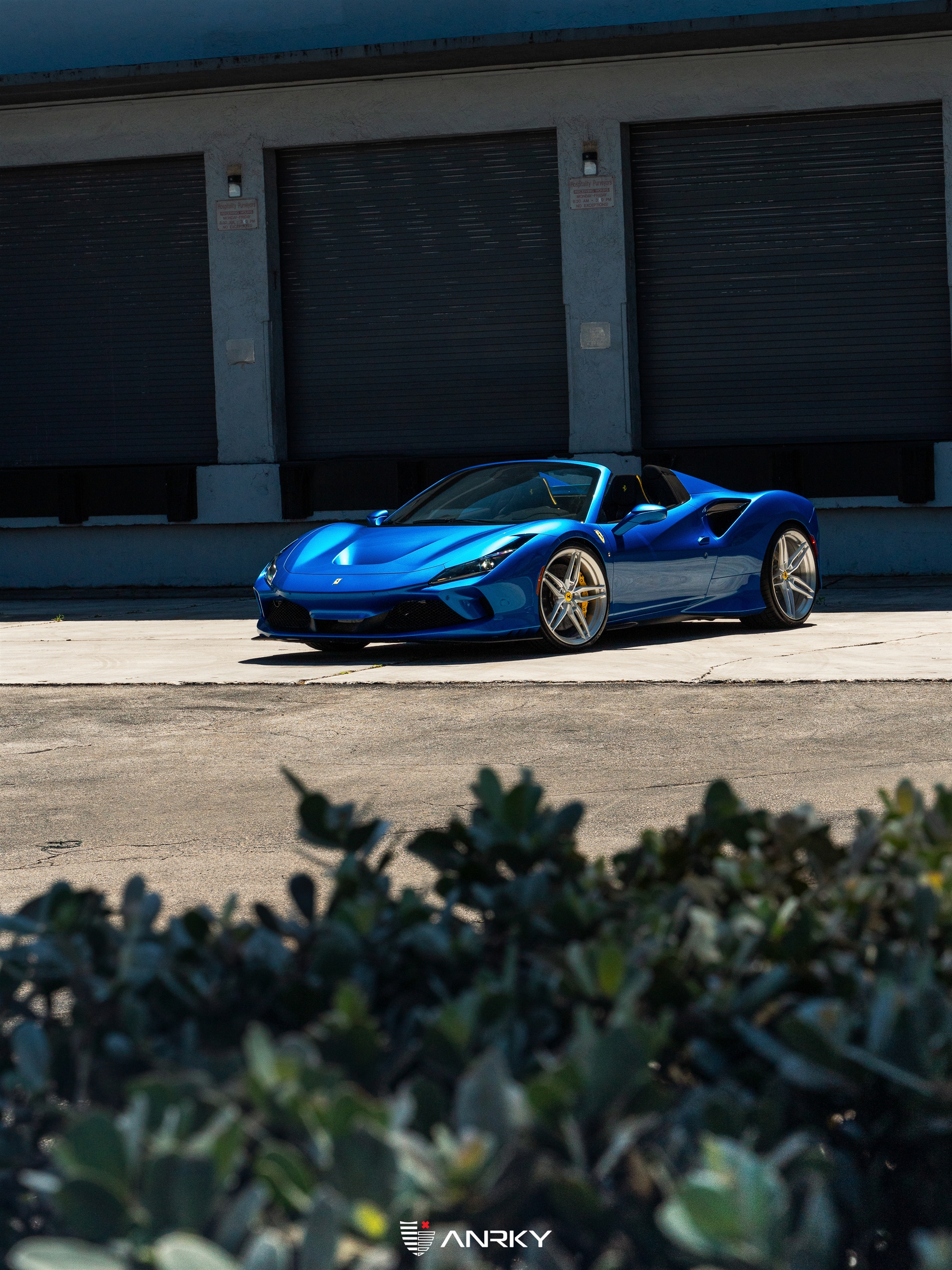 Ferrari F8 Spider | Blue Abu Dhabi | on ANRKY AN17 | Brushed Clear