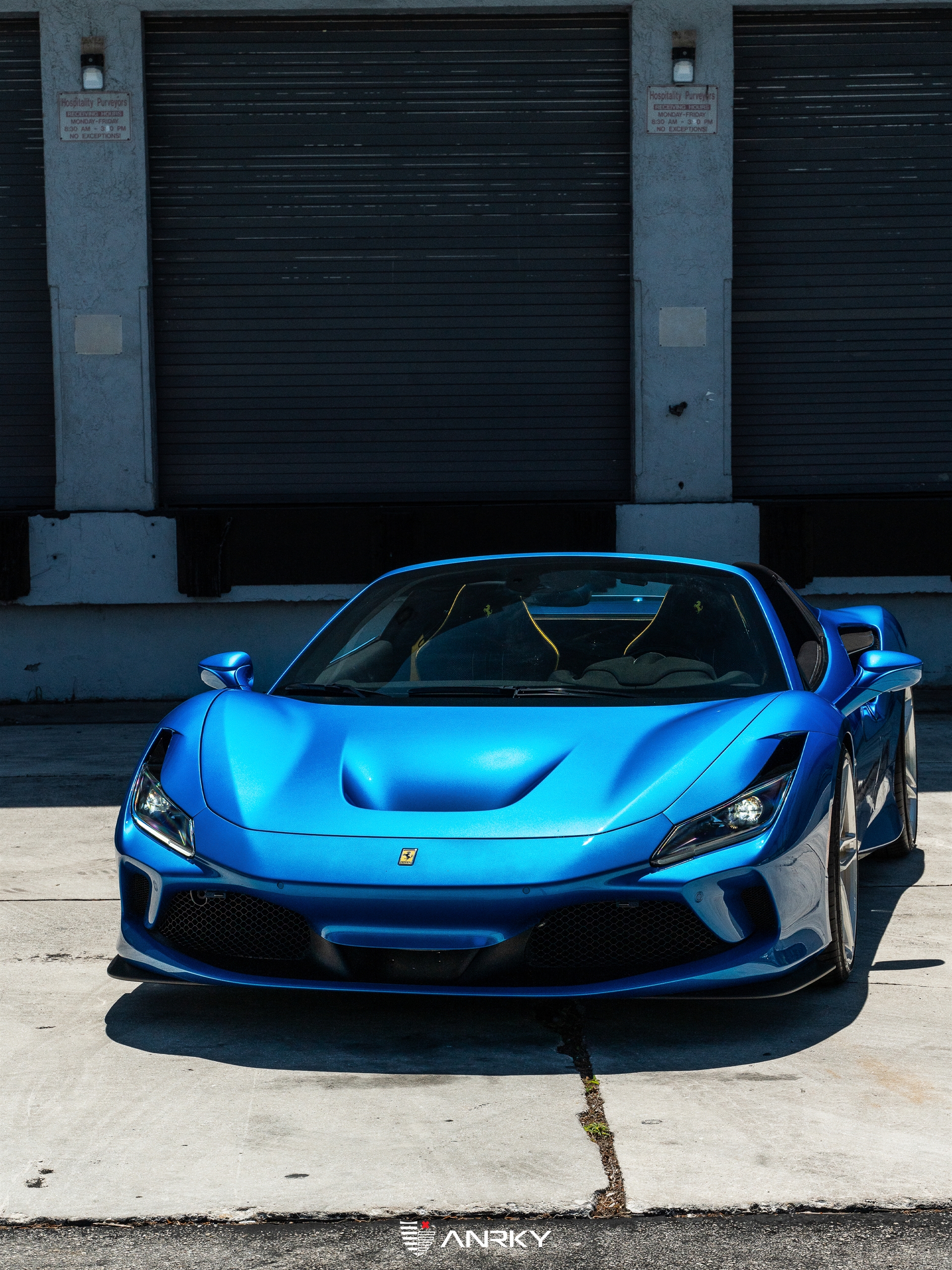 Ferrari F8 Spider | Blue Abu Dhabi | on ANRKY AN17 | Brushed Clear