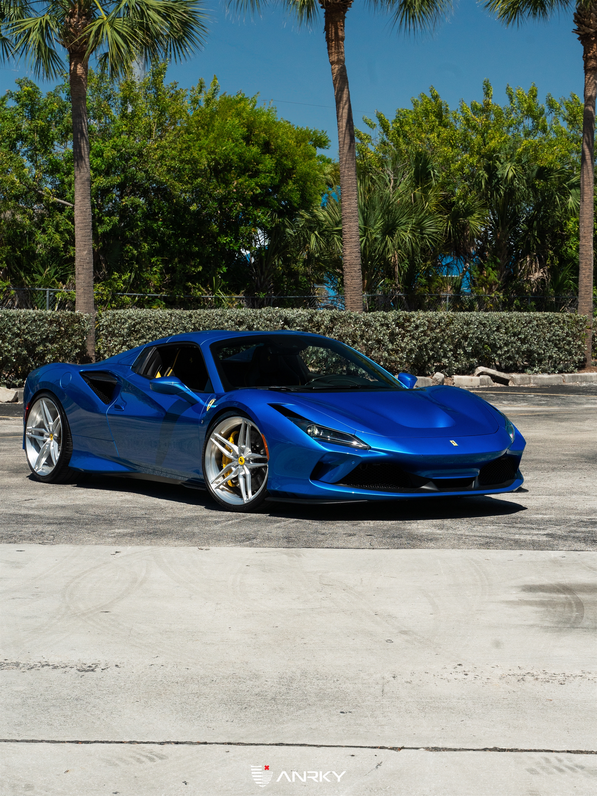 Ferrari F8 Spider | Blue Abu Dhabi | on ANRKY AN17 | Brushed Clear